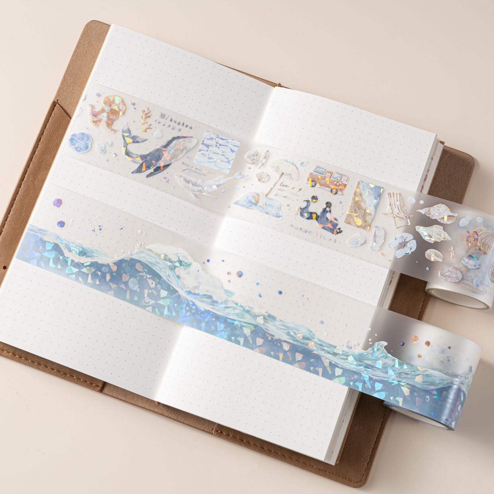 Hinoki - 'Into the Wave' Decorative PET Tape Set