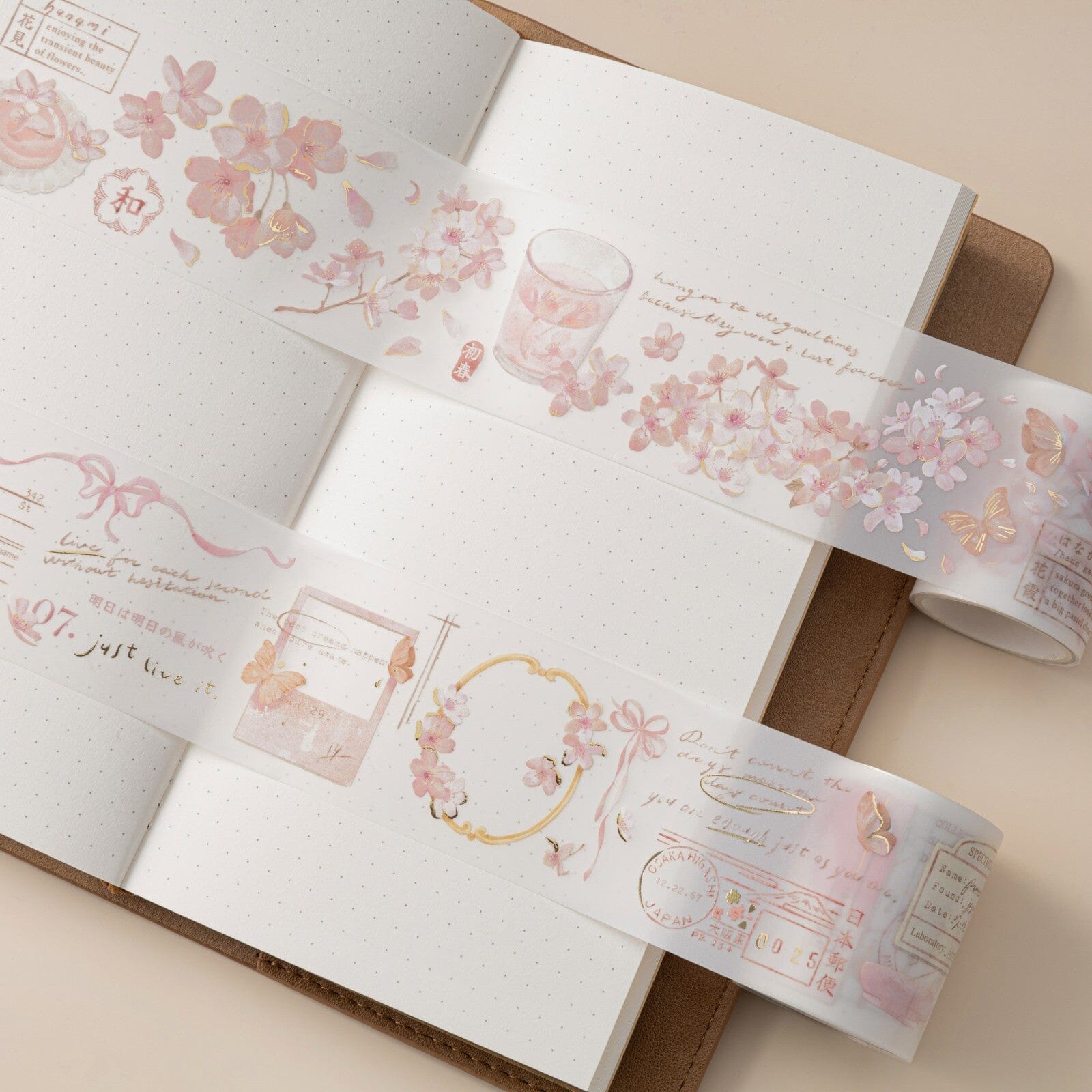 Hinoki - 'Into the Blossom' Decorative PET Tape Set