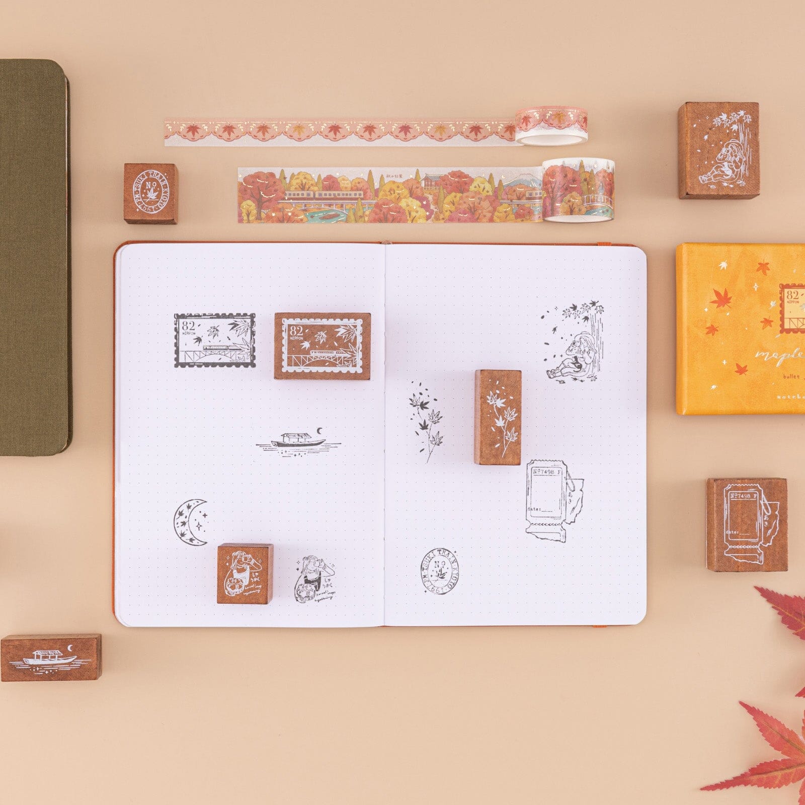 Tsuki 'Maple Journey' Bullet Journal Stamp Set ☾