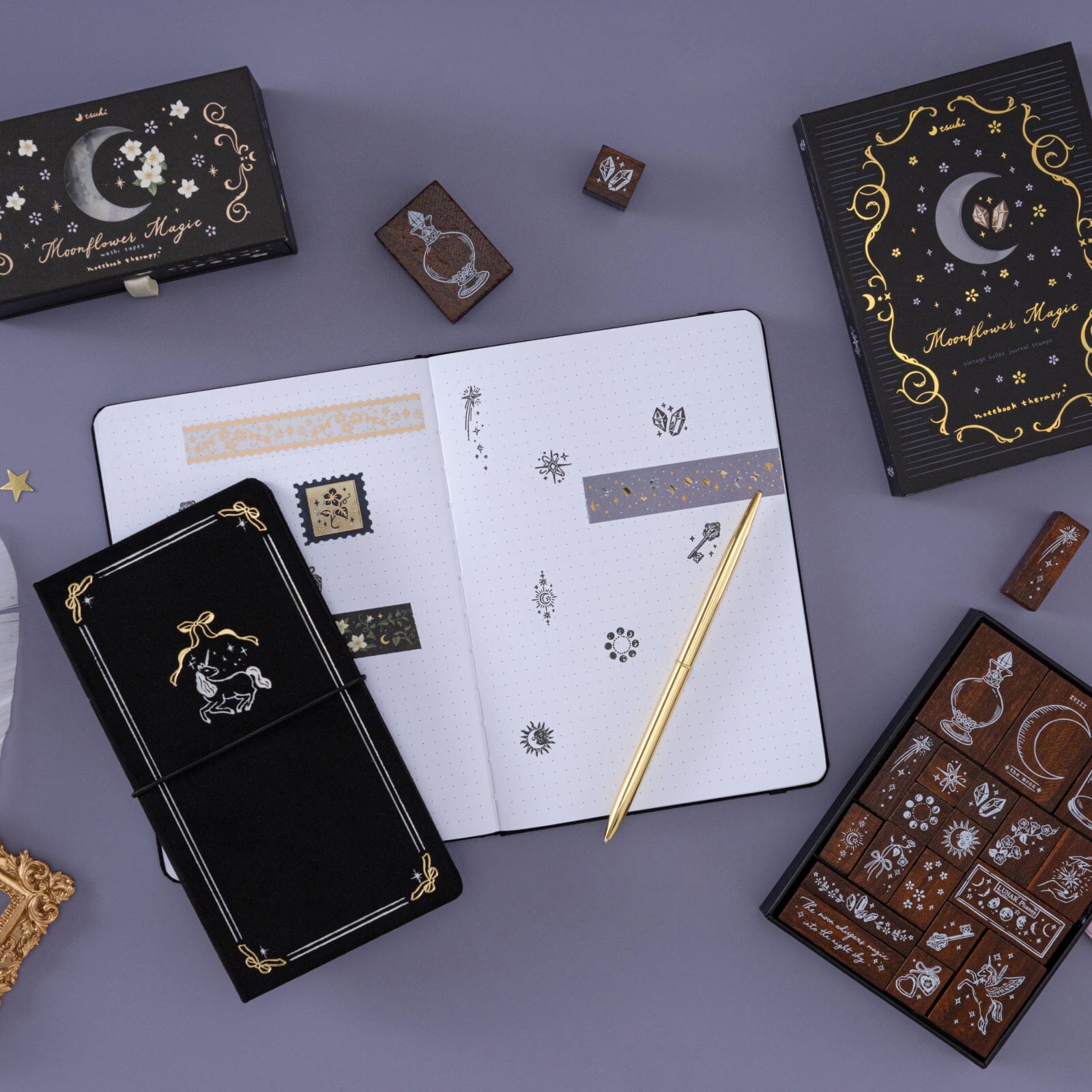 Tsuki 'Moonflower Magic' Bullet Journal Stamp Set ☾