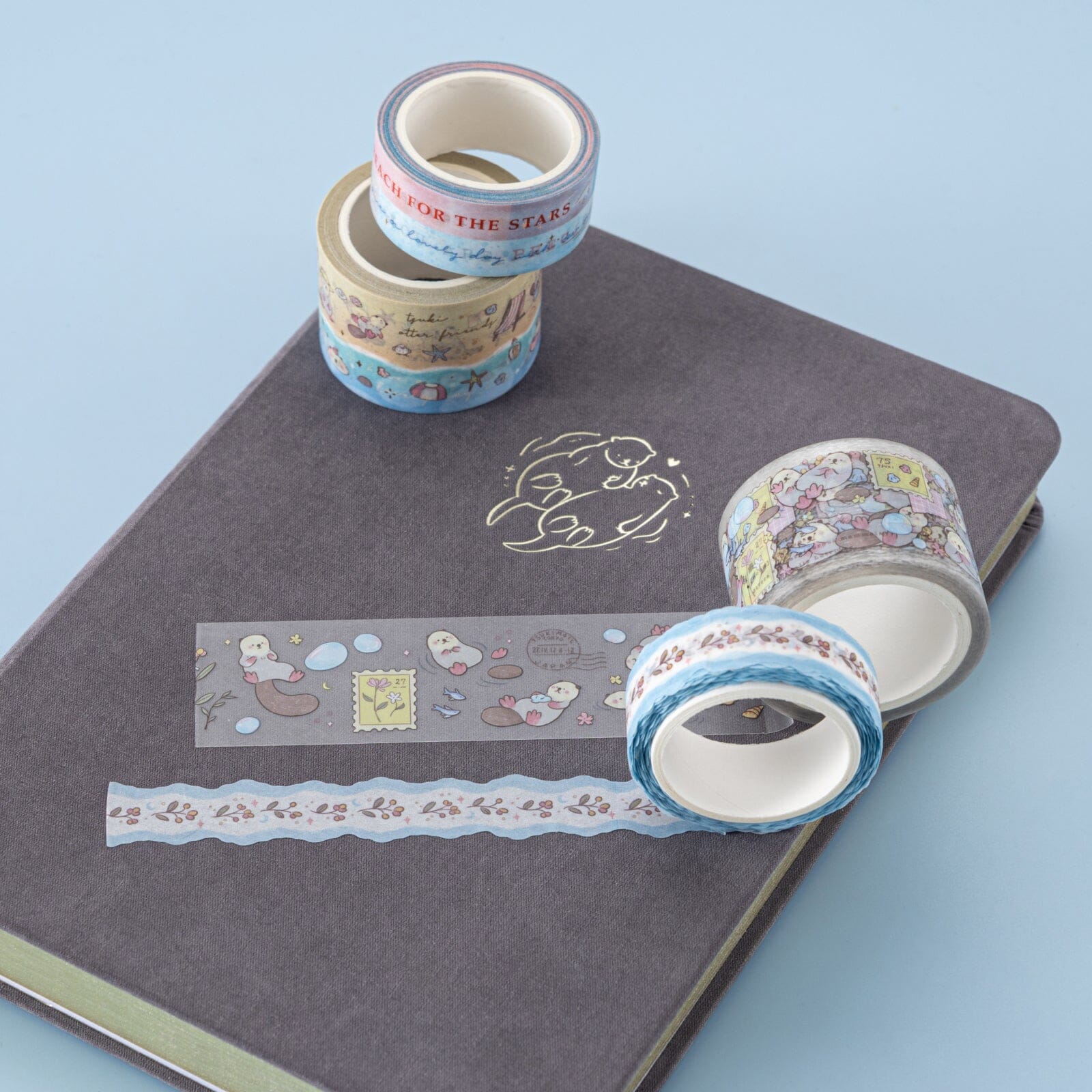 Tsuki 'Otter Friends' Washi Tape Set ☾