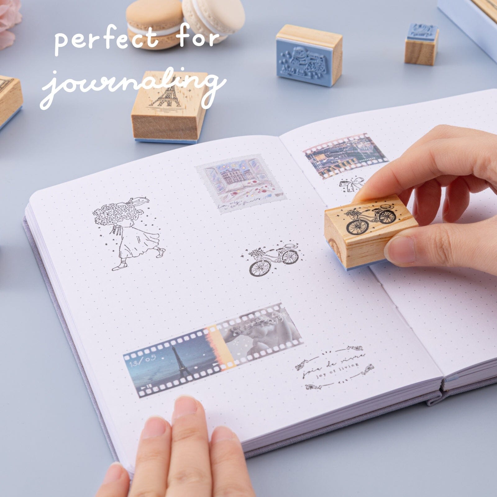 Tsuki 'Journée à Paris' Bullet Journal Stamp Set ☾