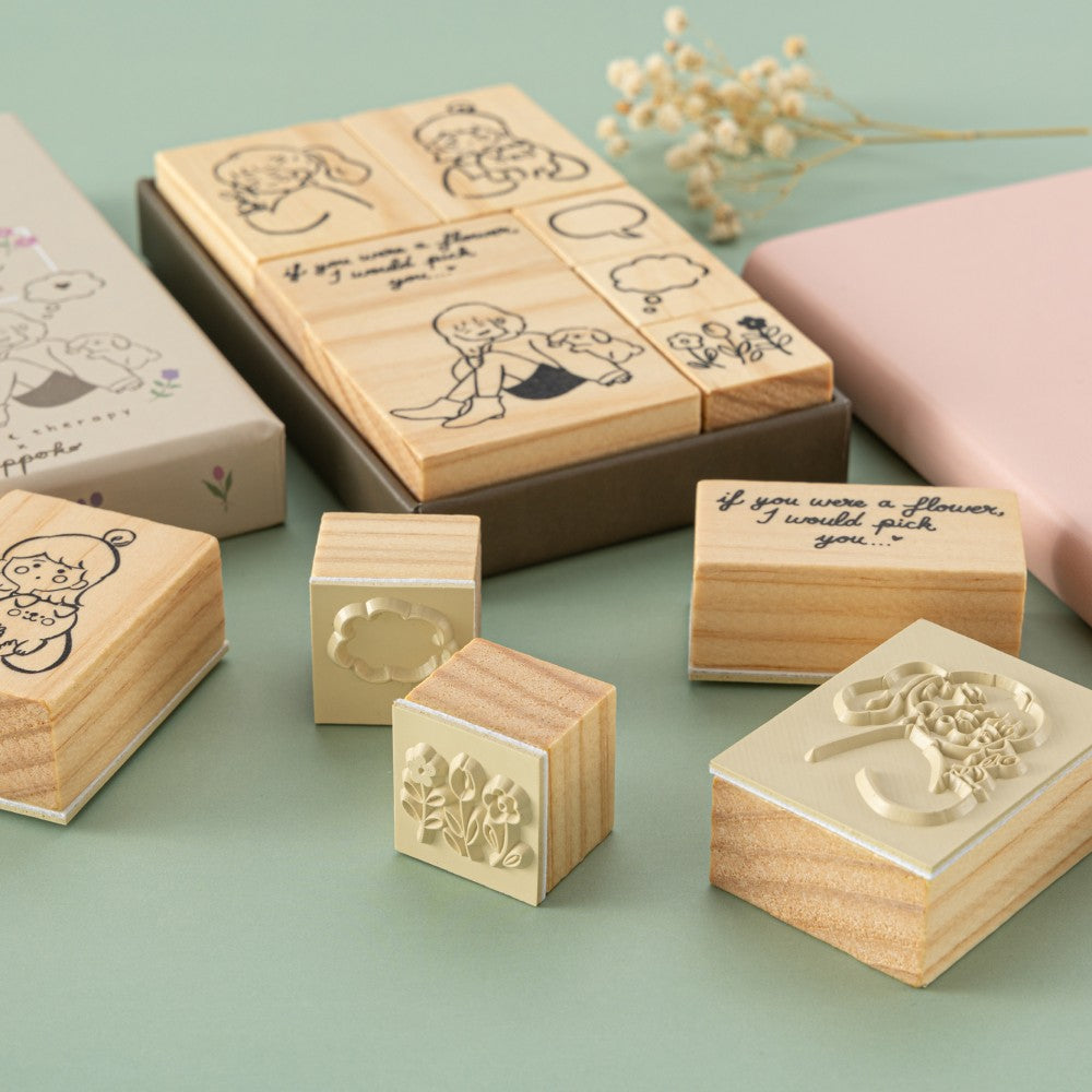 Tsuki 'Happy Day' Bullet Journal Stamp Set by Notebook Therapy x Peppoko ☾