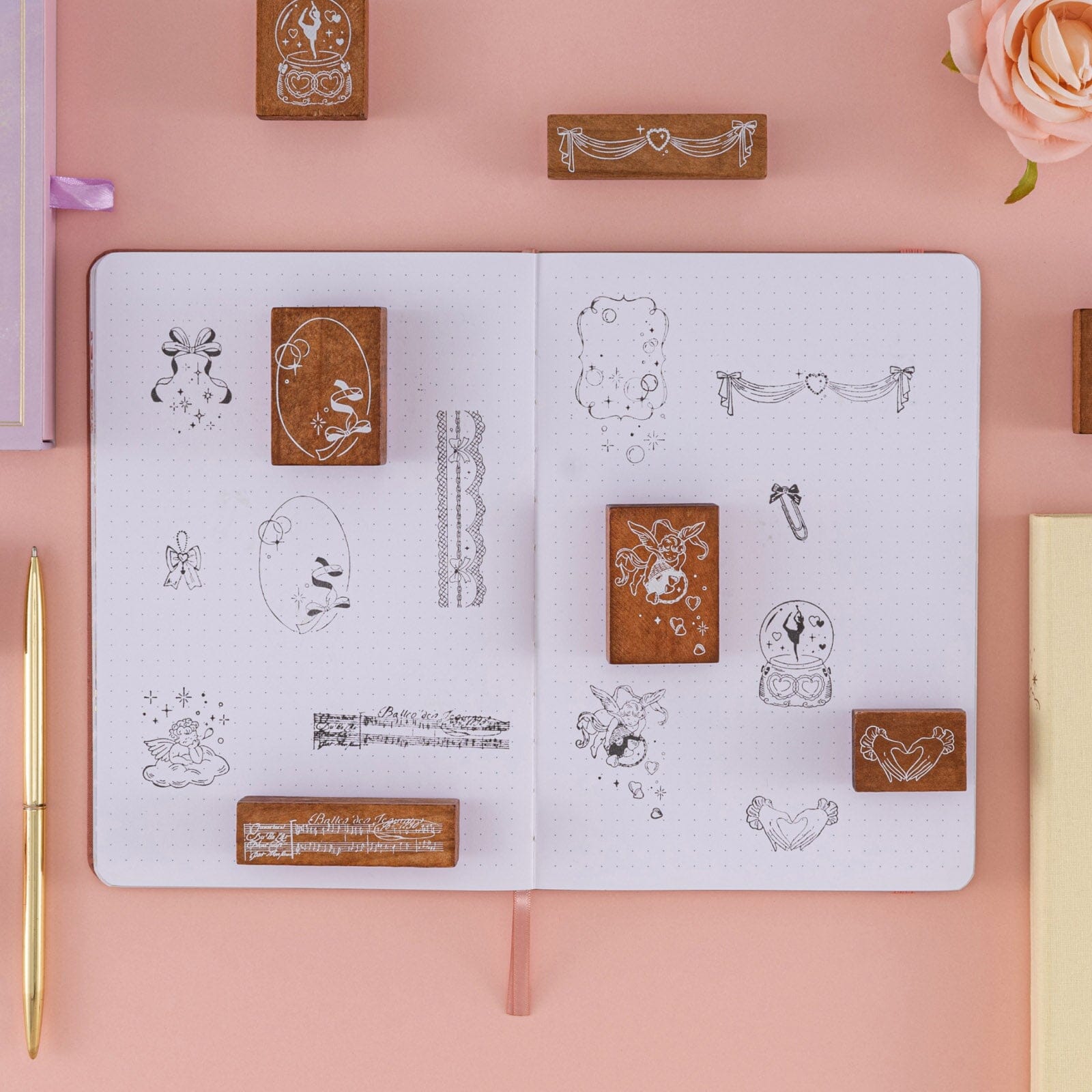 Tsuki 'Sweet Ballet' Bullet Journal Stamp Set ☾