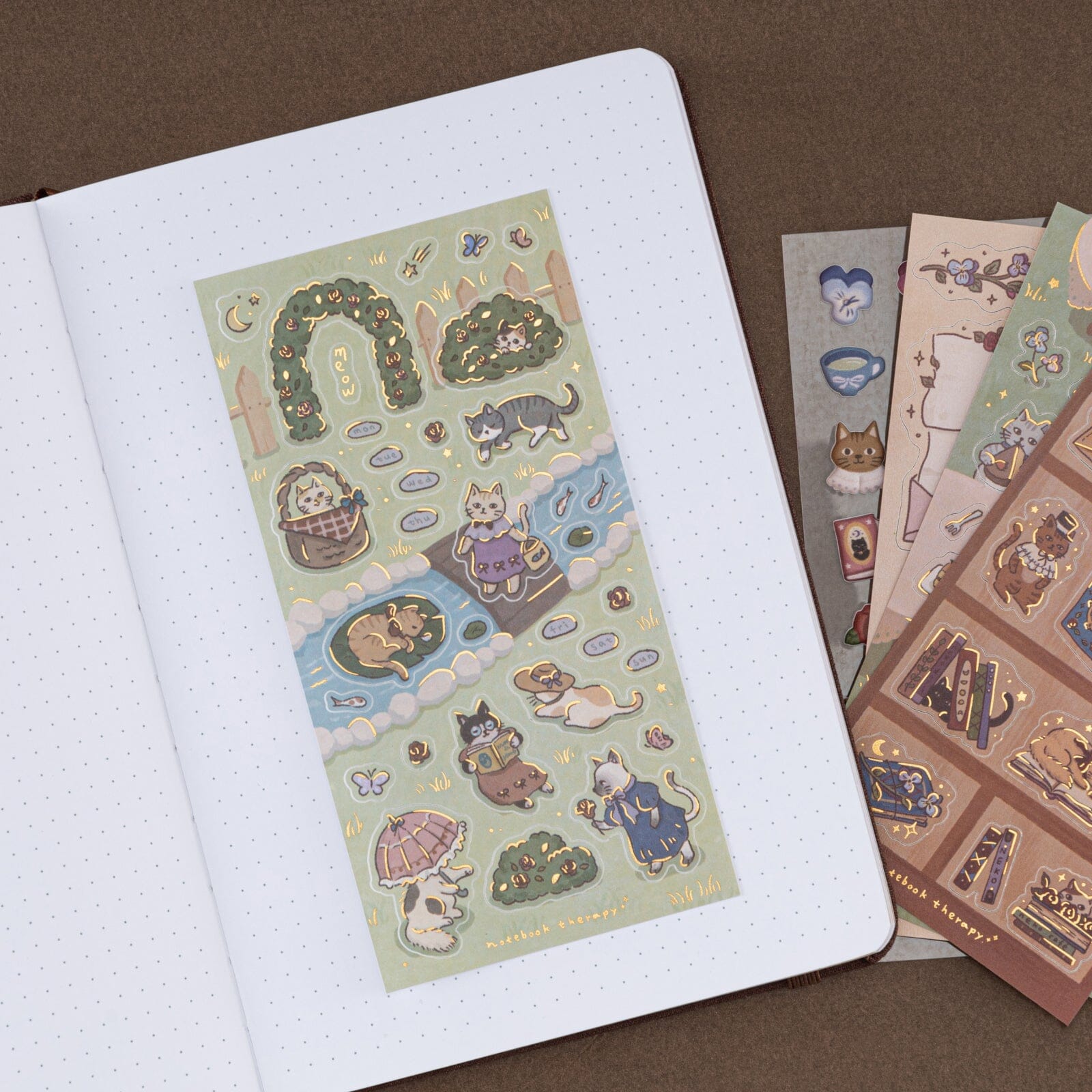 Tsuki 'Vintage Neko' Sticker Set ☾