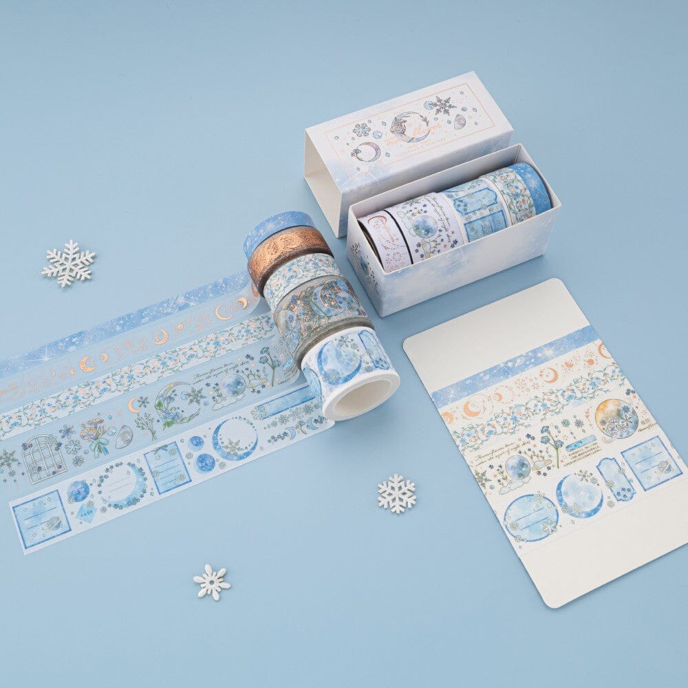Tsuki 'Winter Moonflower' Washi Tape Set ☾