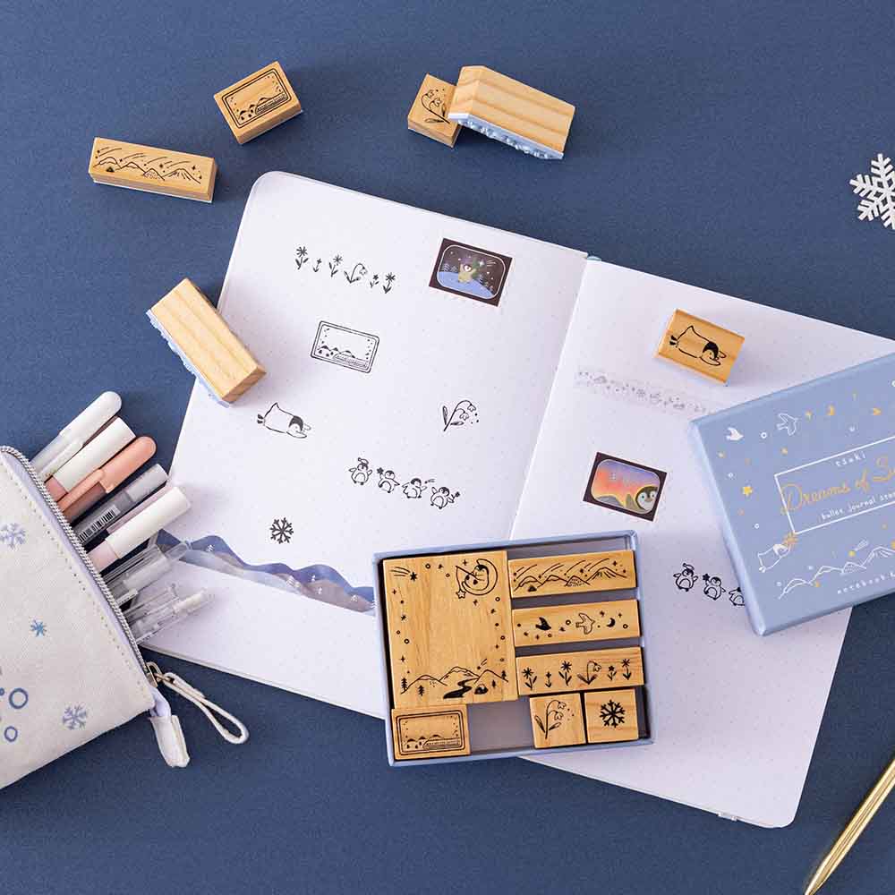 Tsuki 'Dreams of Snow' Bullet Journal Stamp Set ☾