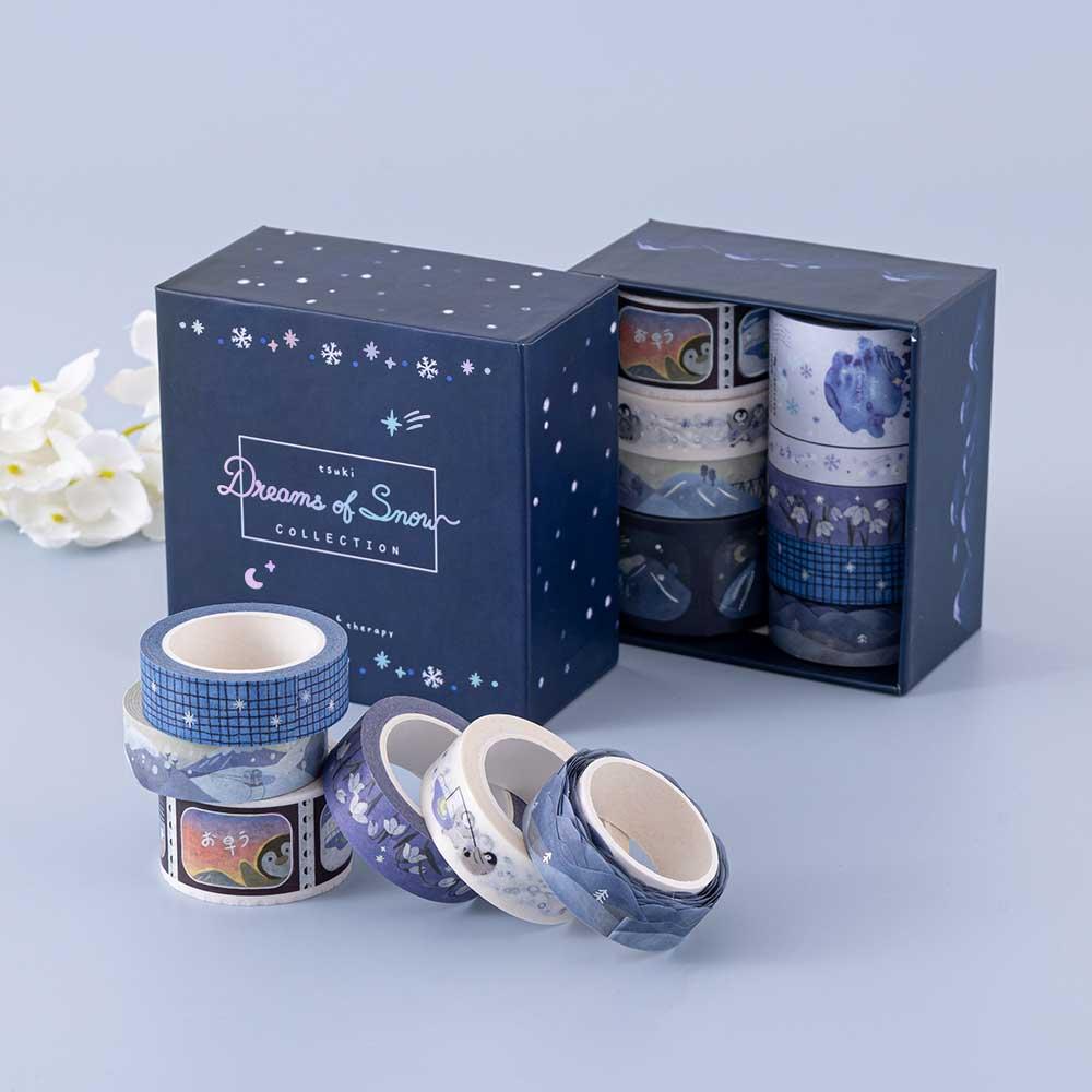 Tsuki 'Dreams of Snow' Holographic Washi Tape Set ☾