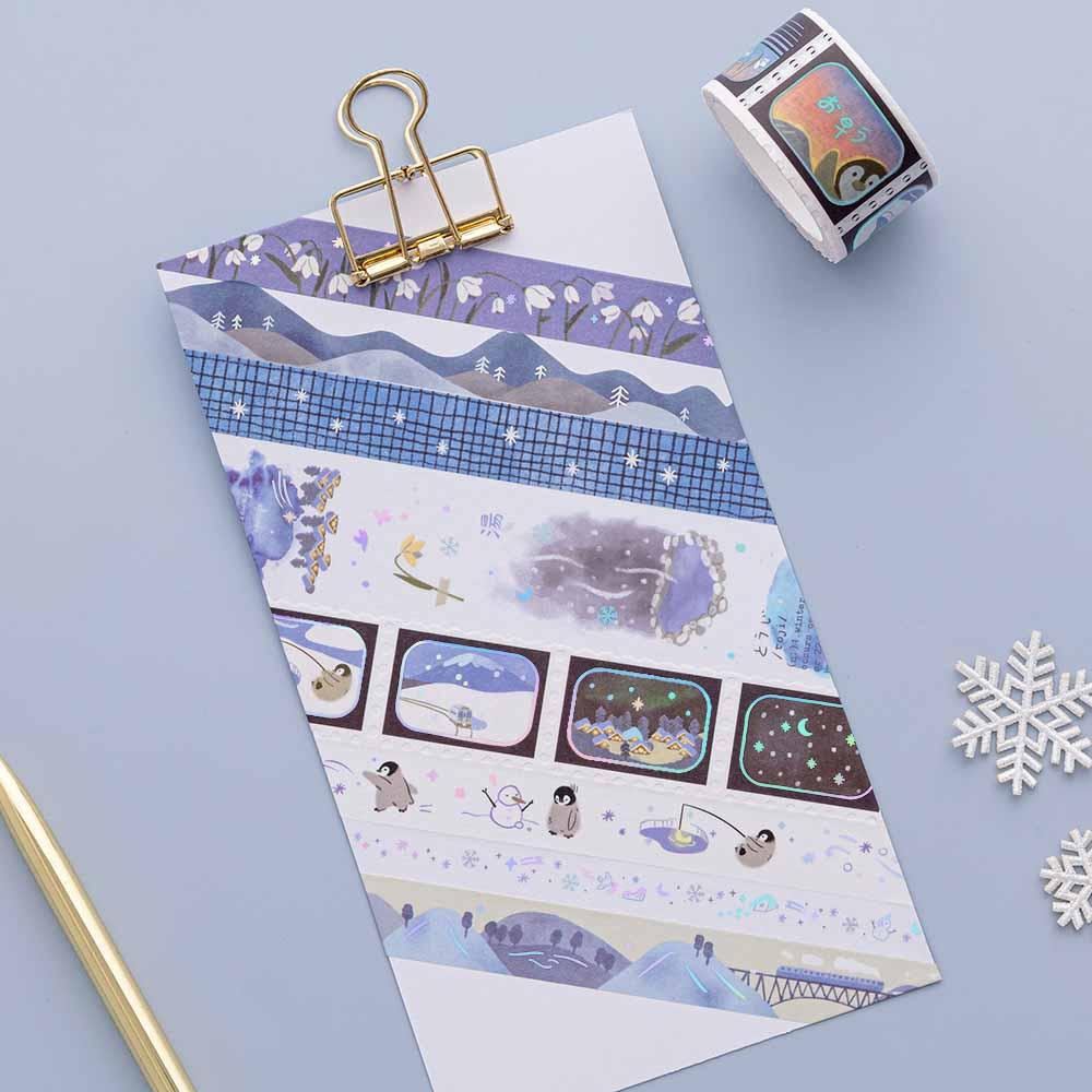 Tsuki 'Dreams of Snow' Holographic Washi Tape Set ☾