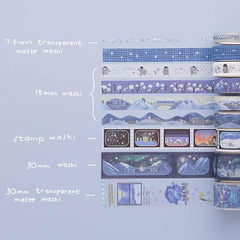 Tsuki 'Dreams of Snow' Holographic Washi Tape Set ☾