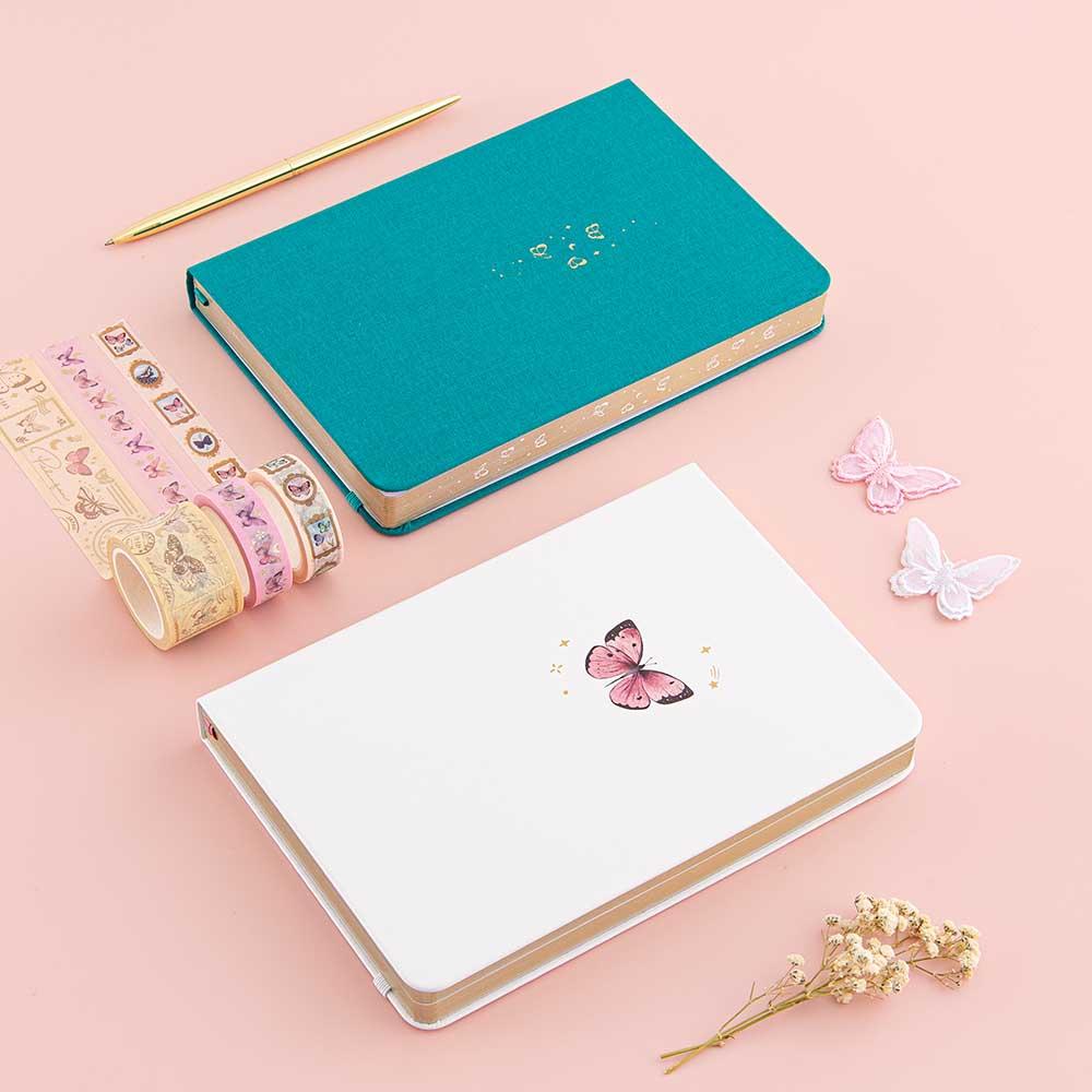Tsuki Cloud White 'Flutter + Dream' Limited Edition Bullet Journal by Notebook Therapy x Pelinkan ☾