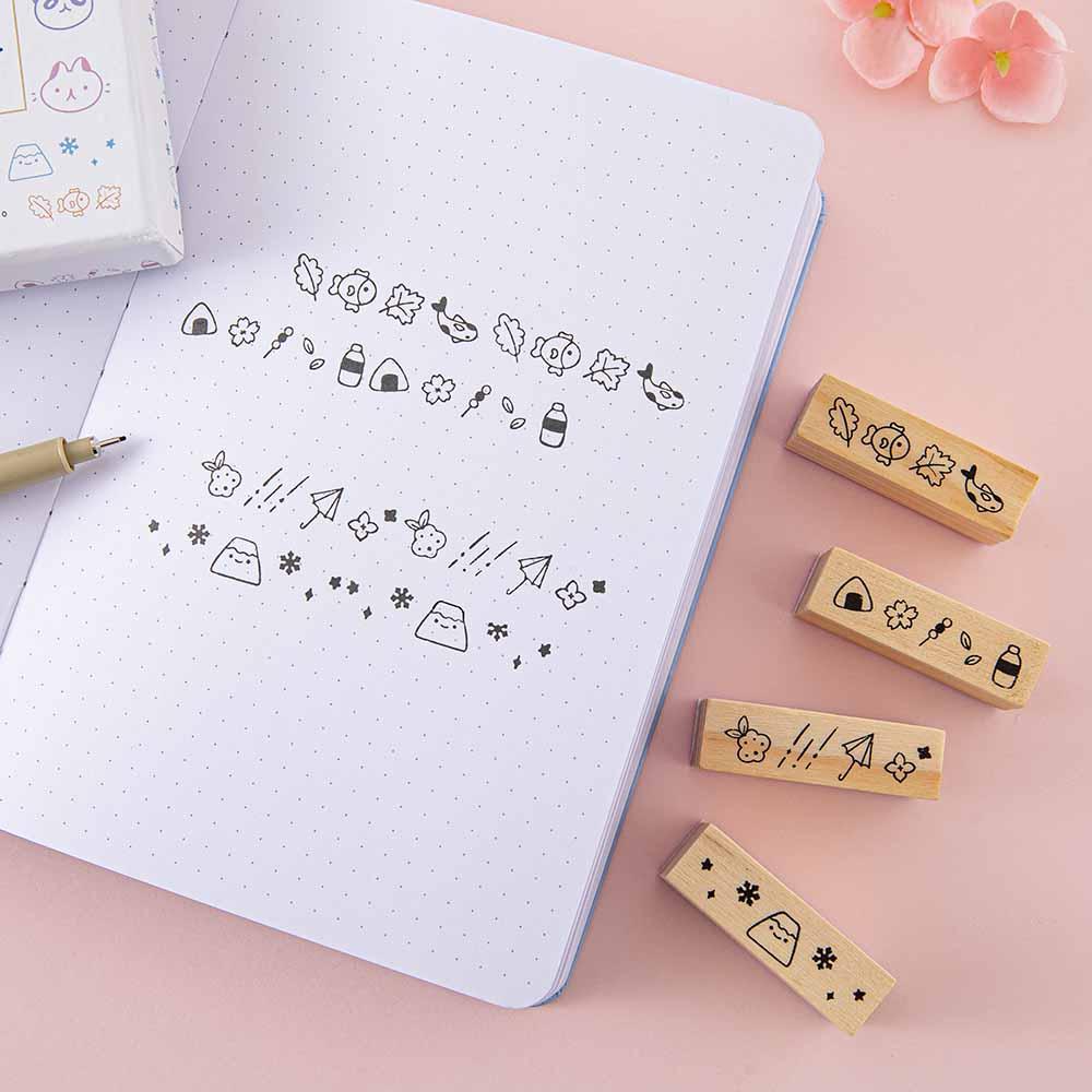 Tsuki 'Four Seasons' Bullet Journal Stamp Set ☾ @milkkoyo x NotebookTherapy