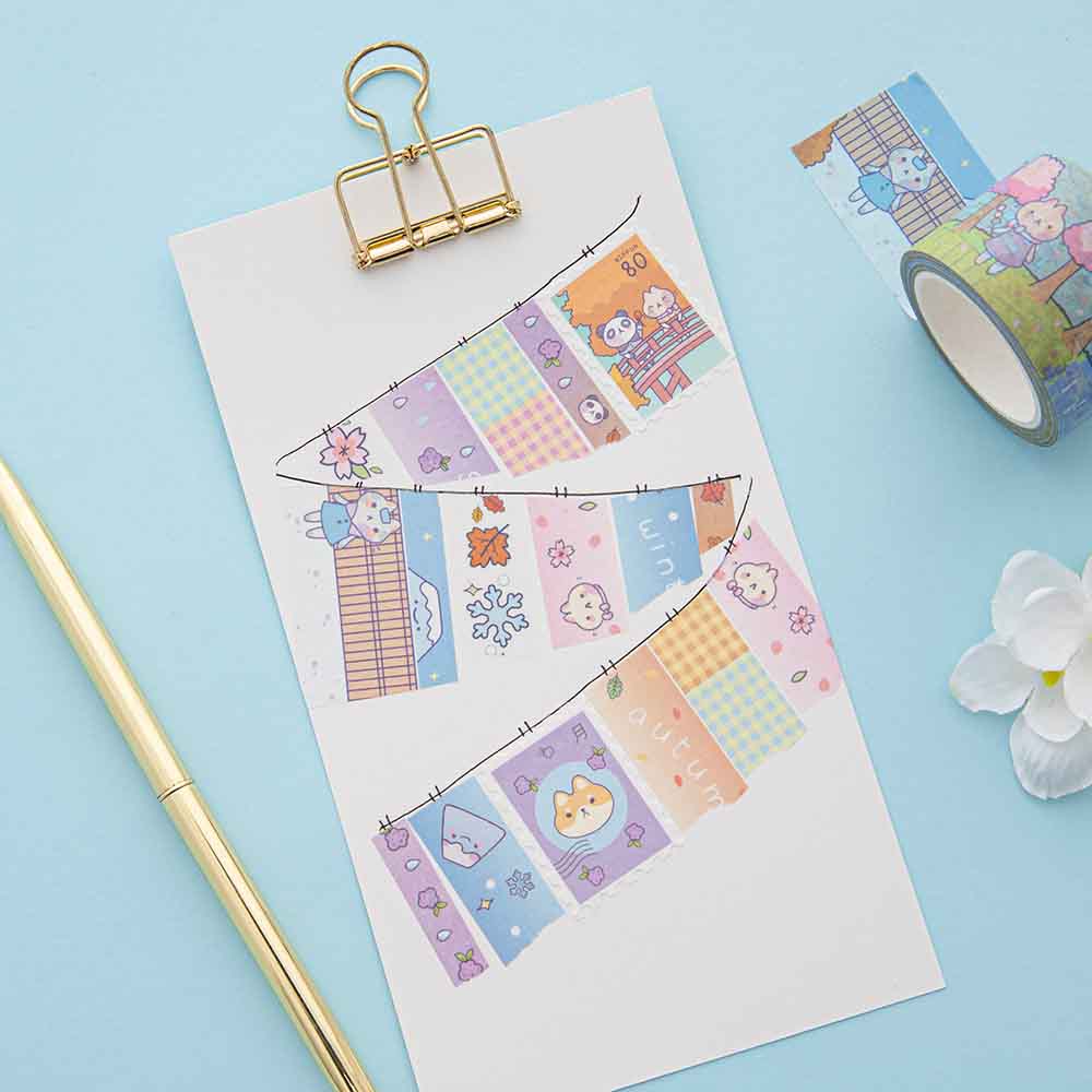Tsuki 'Four Seasons' Washi Tape Set ☾ @milkkoyo x NotebookTherapy