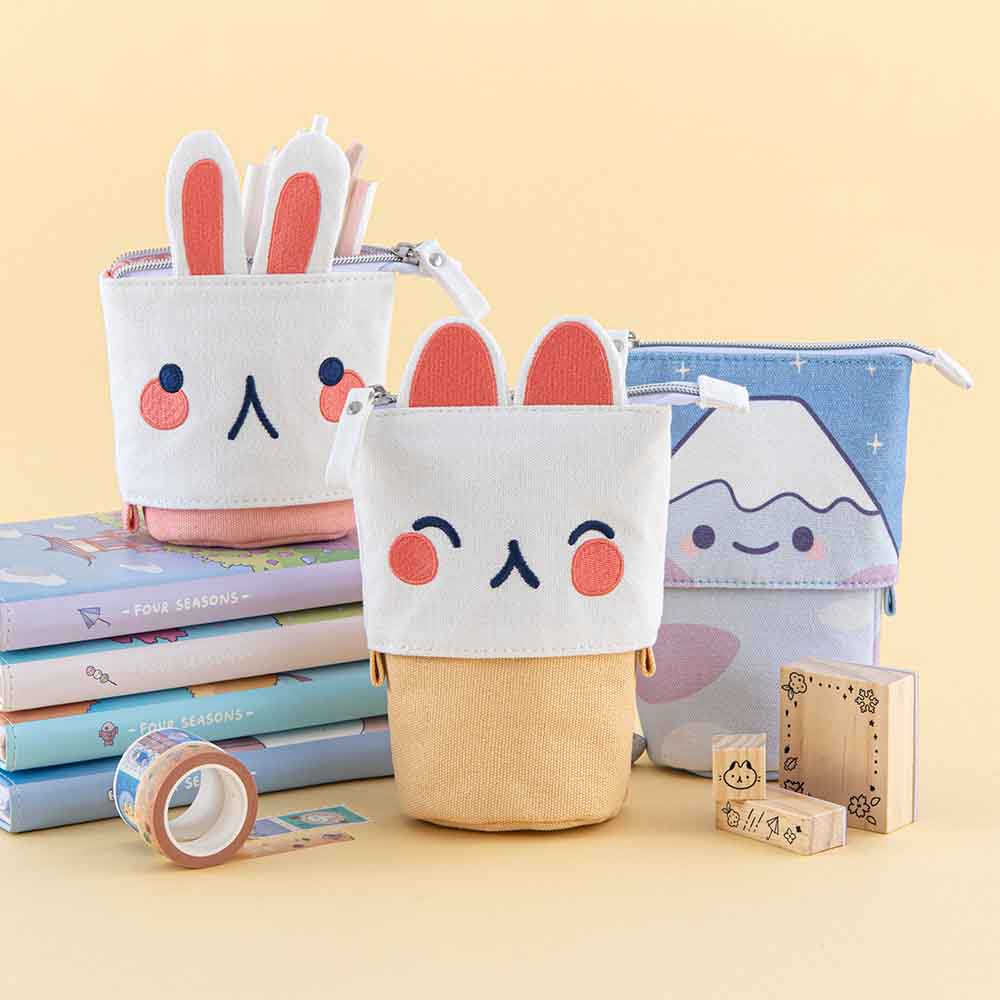Tsuki 'Four Seasons' Embroidered Pop-Up Pencil Case ☾ @milkkoyo x NotebookTherapy