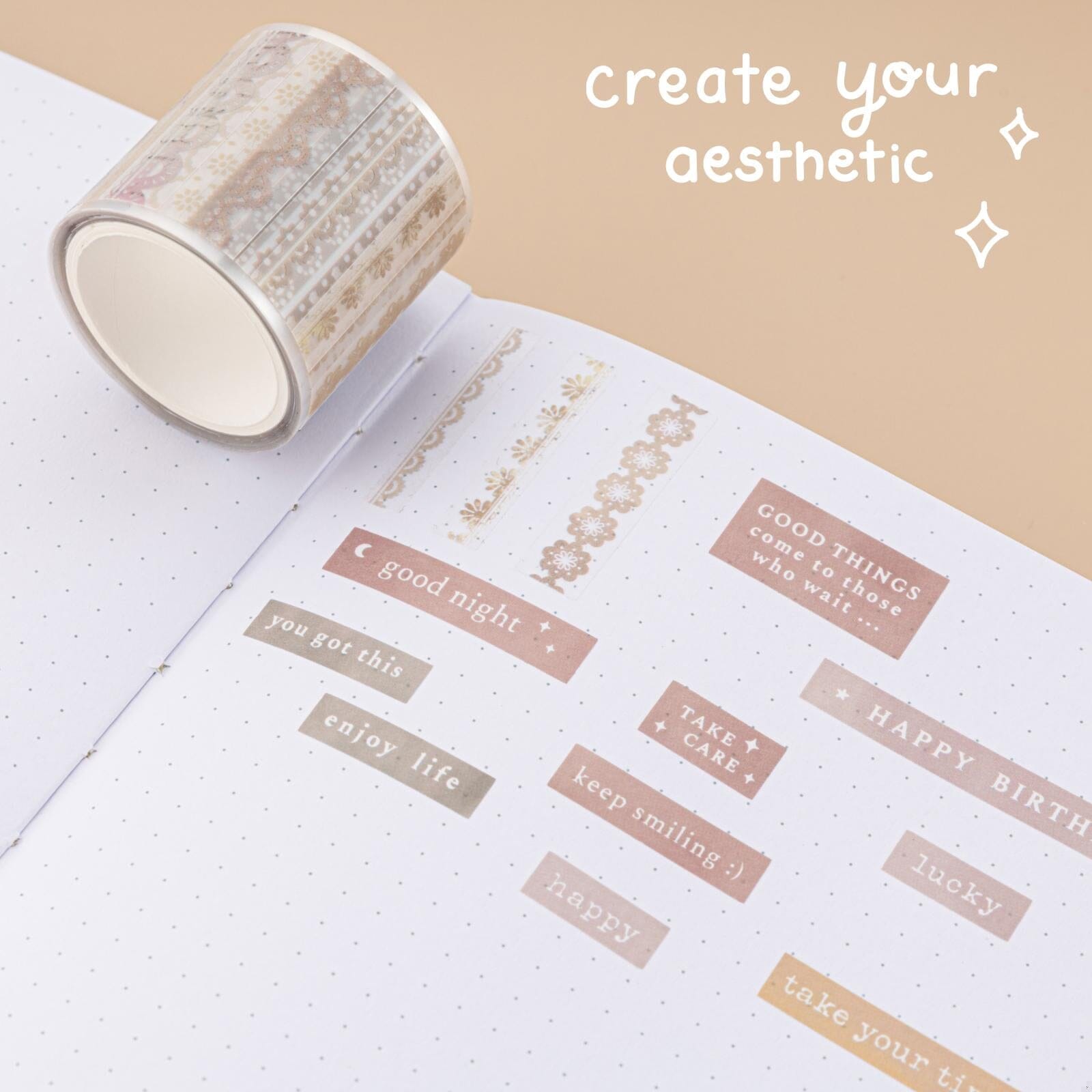 Tsuki 'Lace Dreams' Washi Tape Set ☾