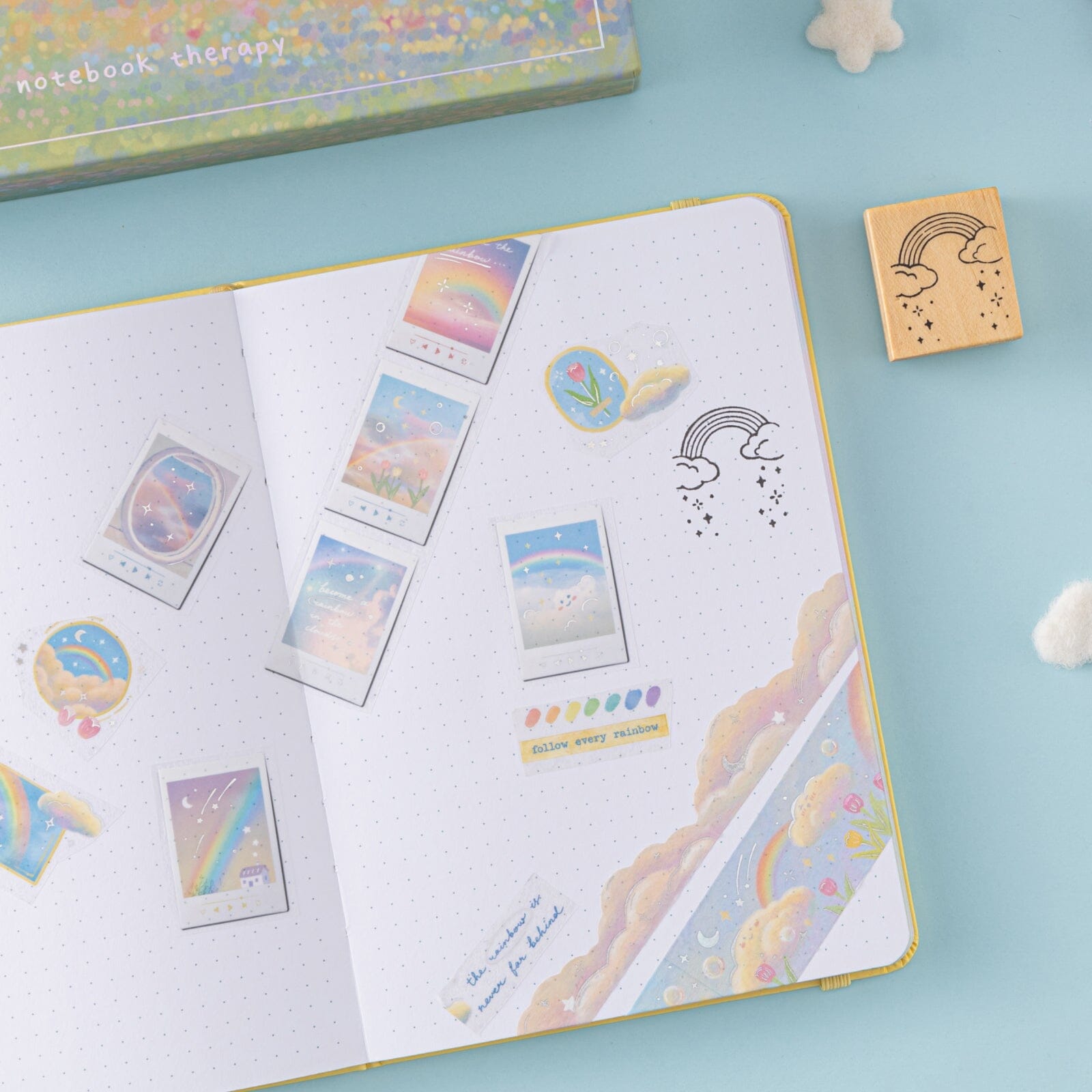 Tsuki 'Rainbow Wishes' Limited Edition Holographic Bullet Journal Set ☾