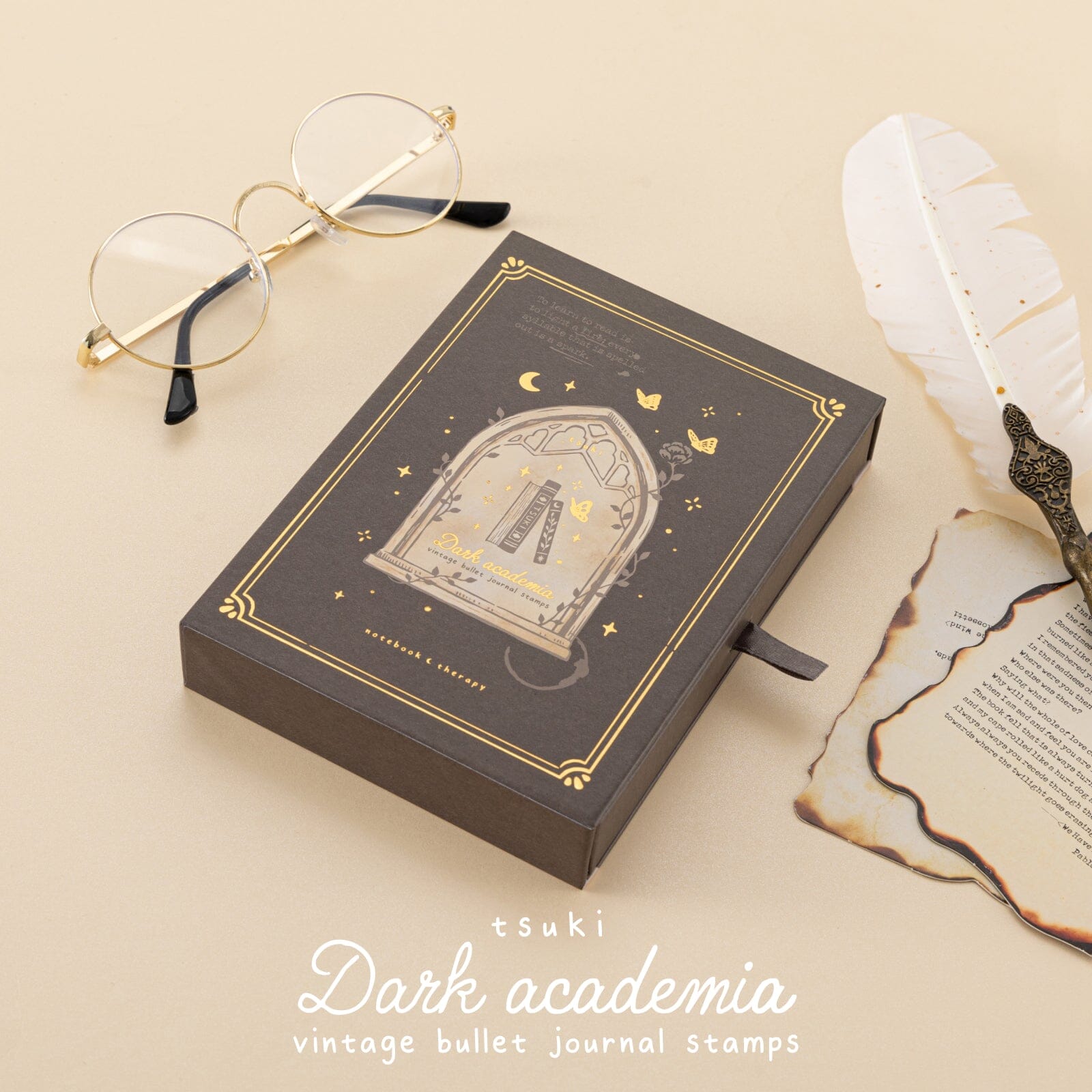Tsuki 'Dark Academia' Stamp Set ☾