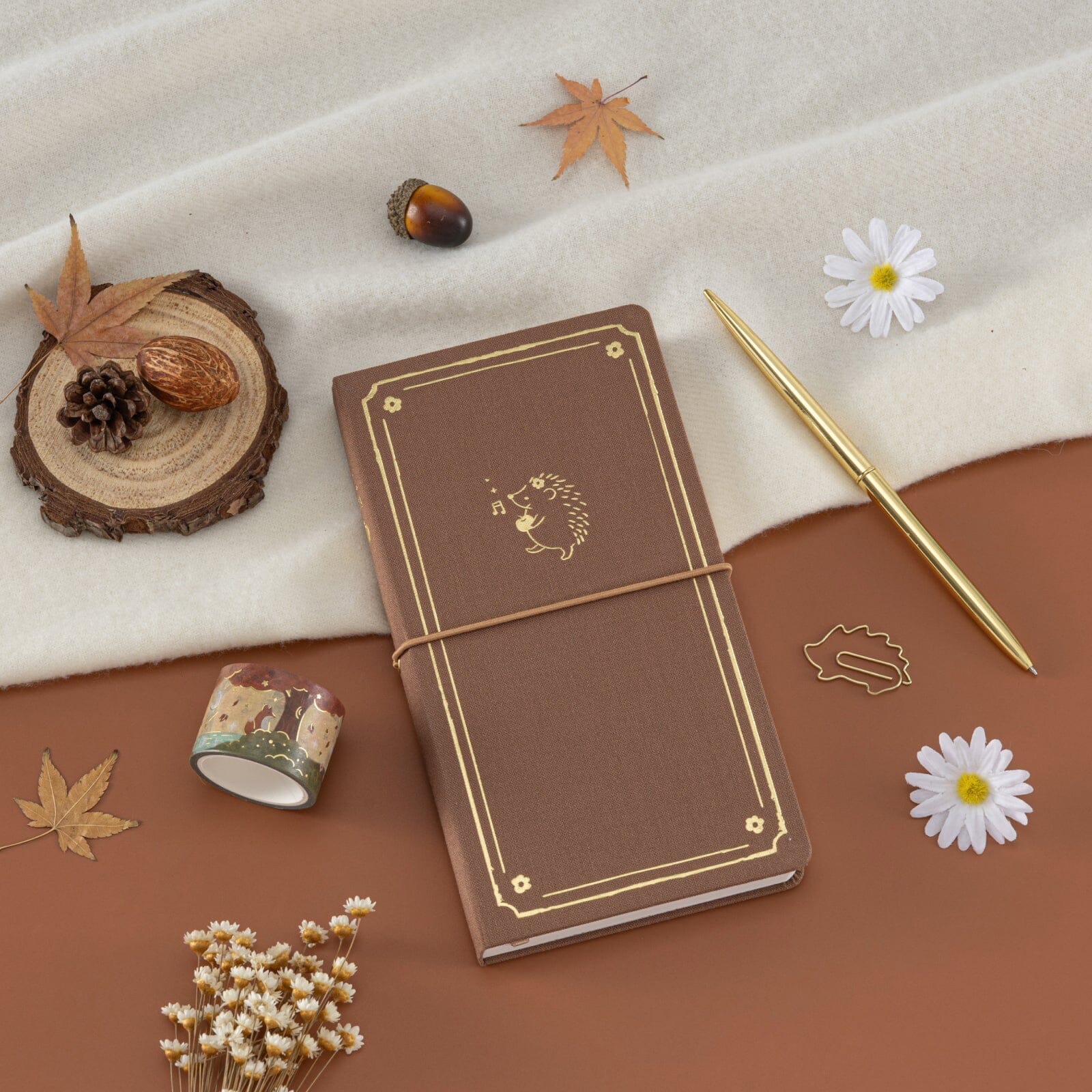 Tsuki 'Cozy Friends' Luxury Travel Notebook ☾