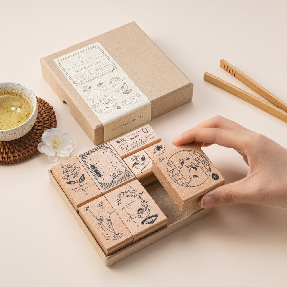 Hinoki - 'Into the Tea Room' Wooden Stamps