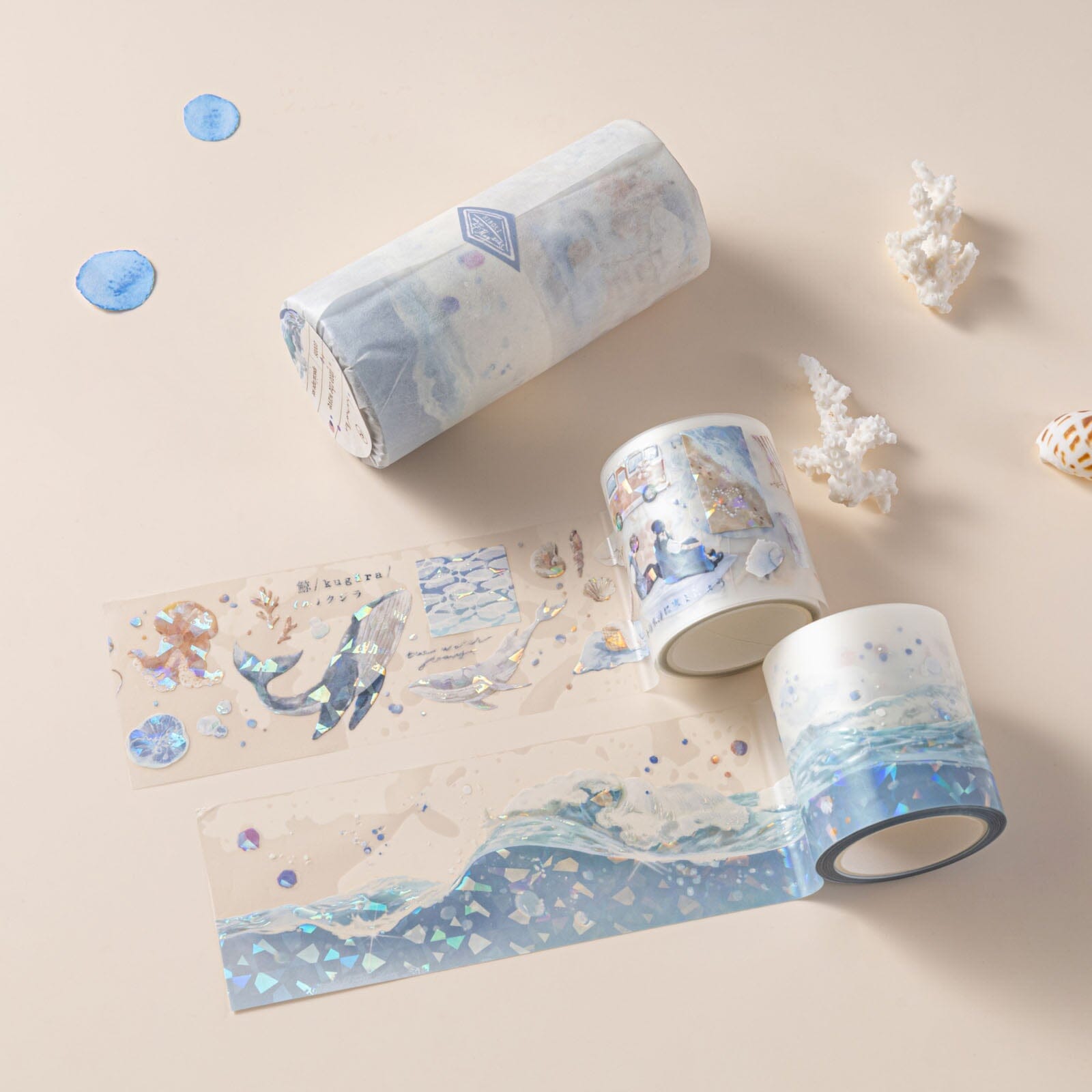 Hinoki - 'Into the Wave' Decorative PET Tape Set