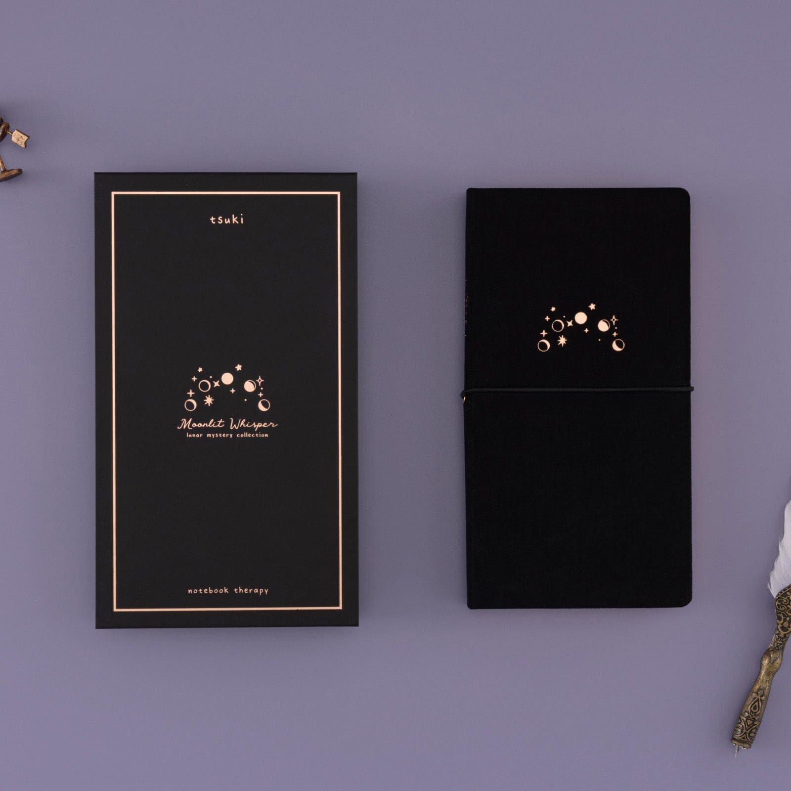 Tsuki 'Moonlit Whisper' Limited Edition Luxury Travel Notebook  ☾