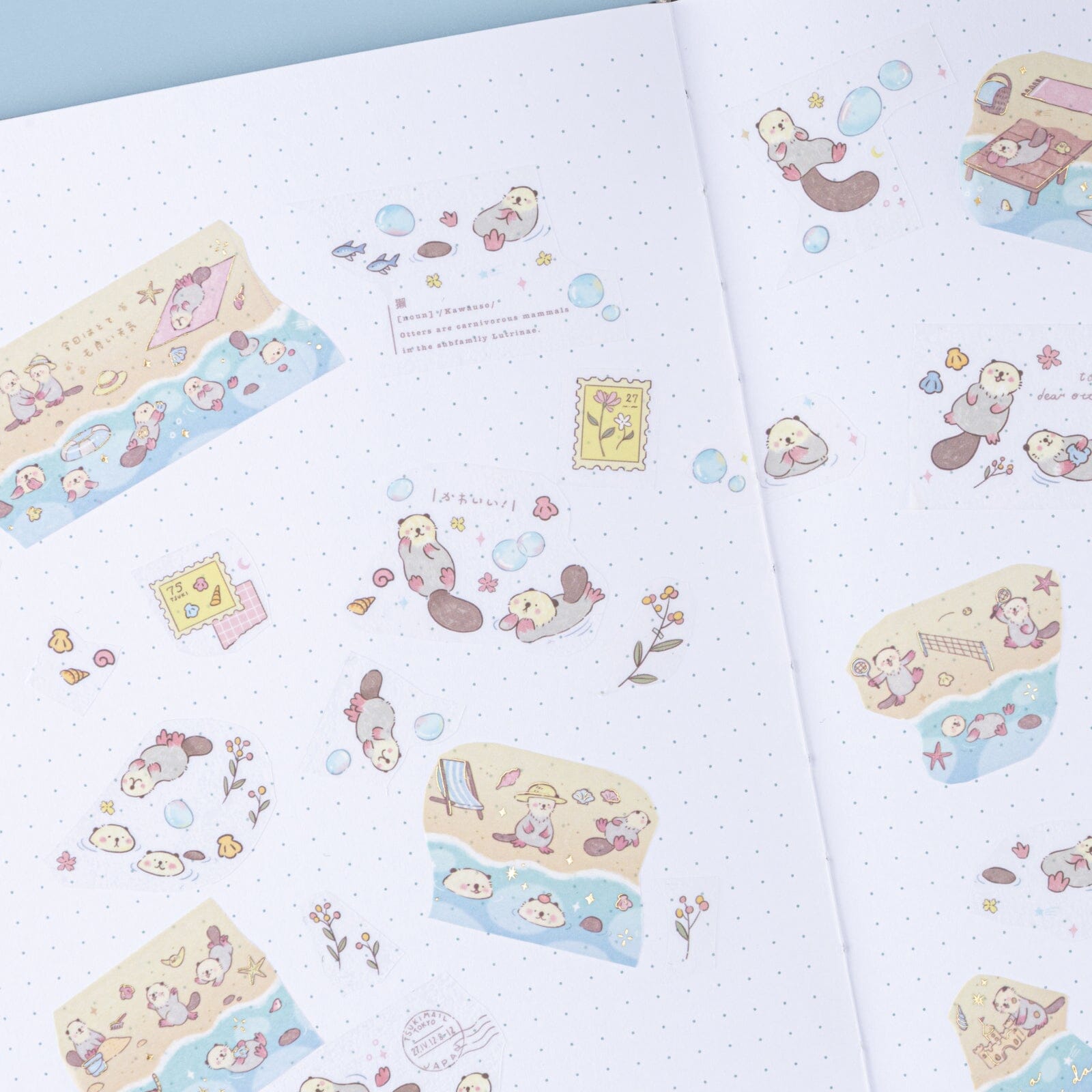 Tsuki 'Otter Friends' Washi Tape Set ☾
