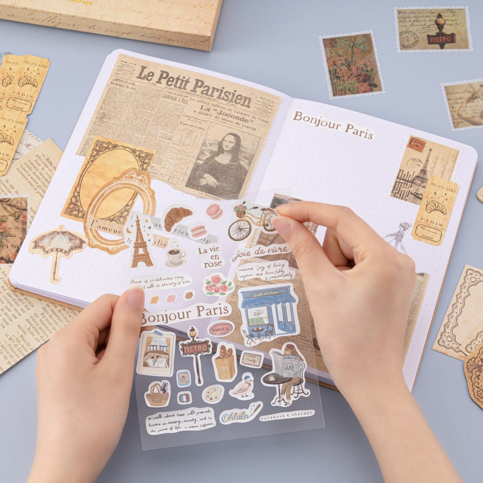 Tsuki 'Journée à Paris' Scrapbook Sticker Set ☾