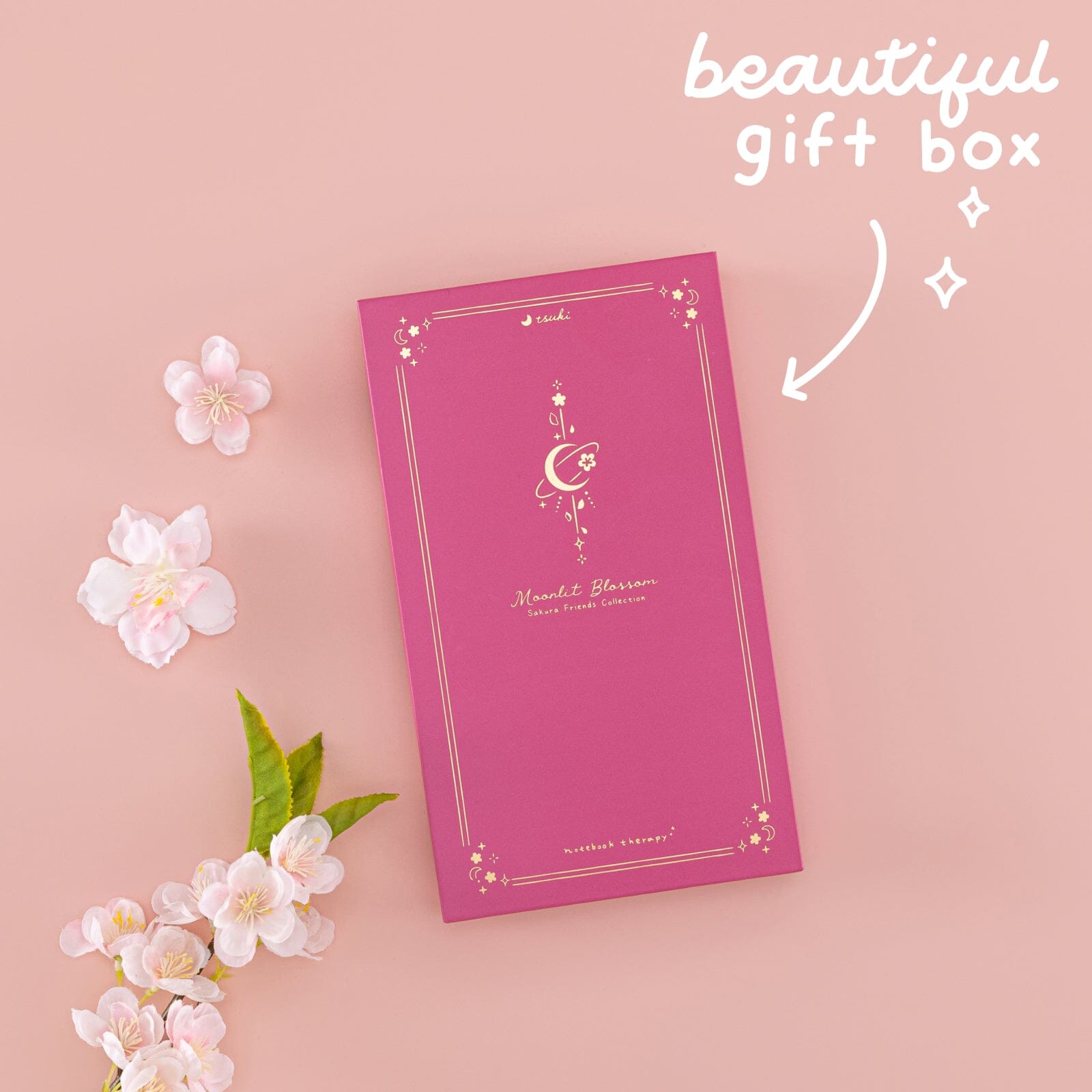 Tsuki 'Moonlit Blossom' Luxury Travel Notebook ☾