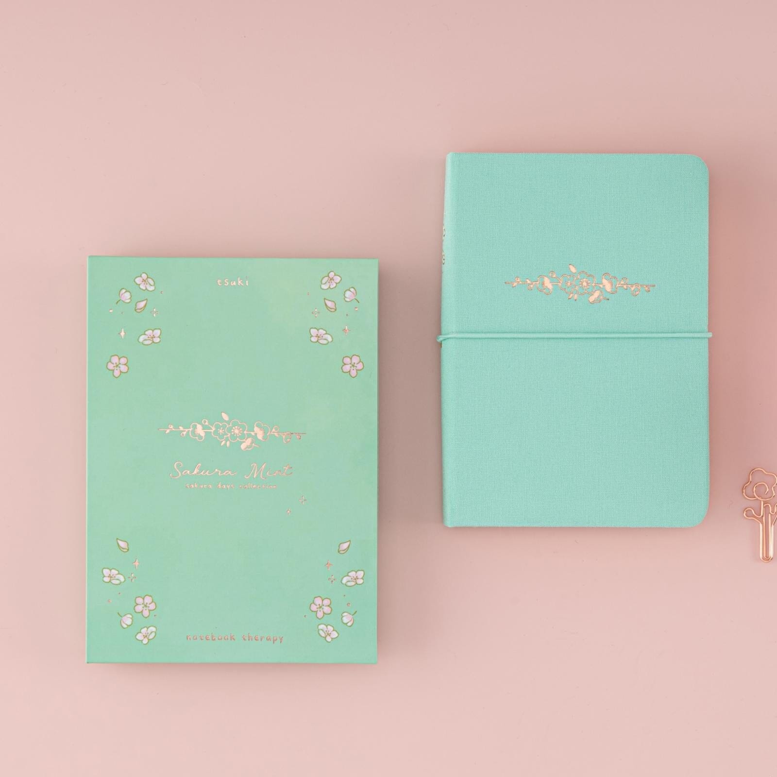 Tsuki 'Sakura Mint' A6 Travel Notebook ☾