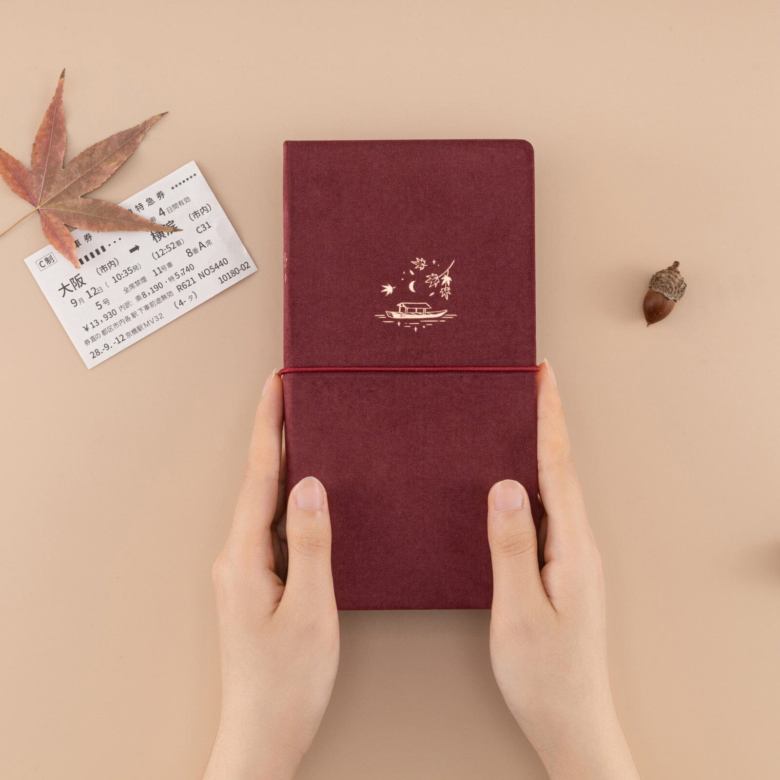 Tsuki 'Maple Sail' Travel Notebook ☾
