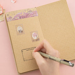 Tsuki 'Sakura Breeze' Kraft Paper Travel Notebook ☾