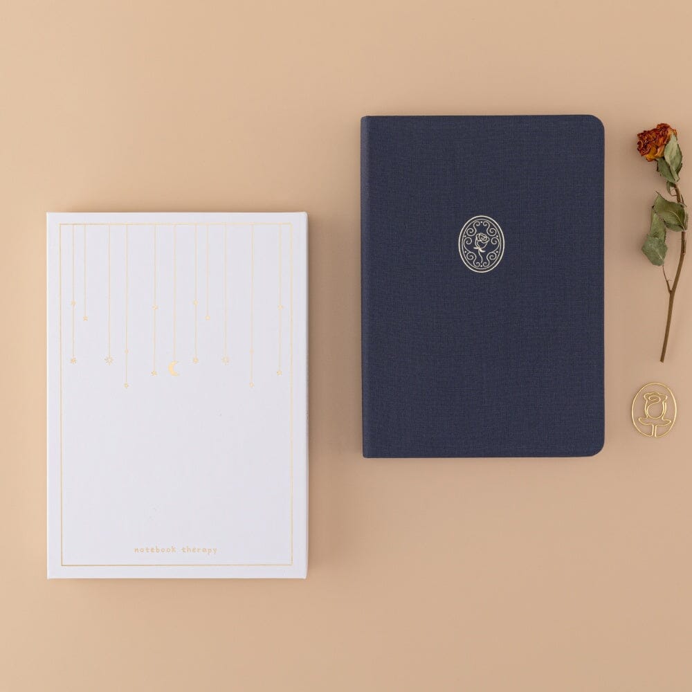 Tsuki 'Vintage Rose' Antique Blue Limited Edition Bullet Journal ☾