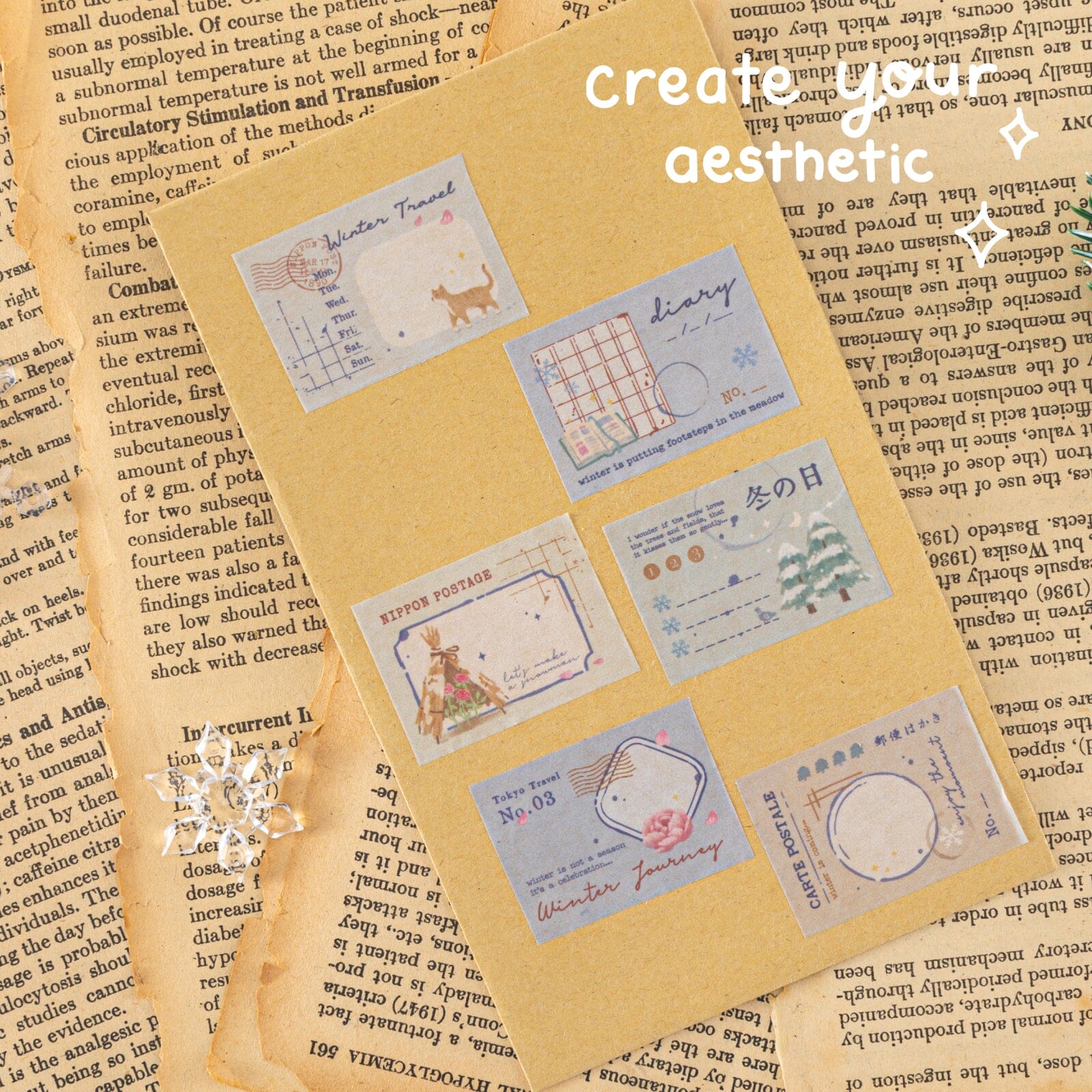 Tsuki 'Winter Journey' Washi Tape Set ☾