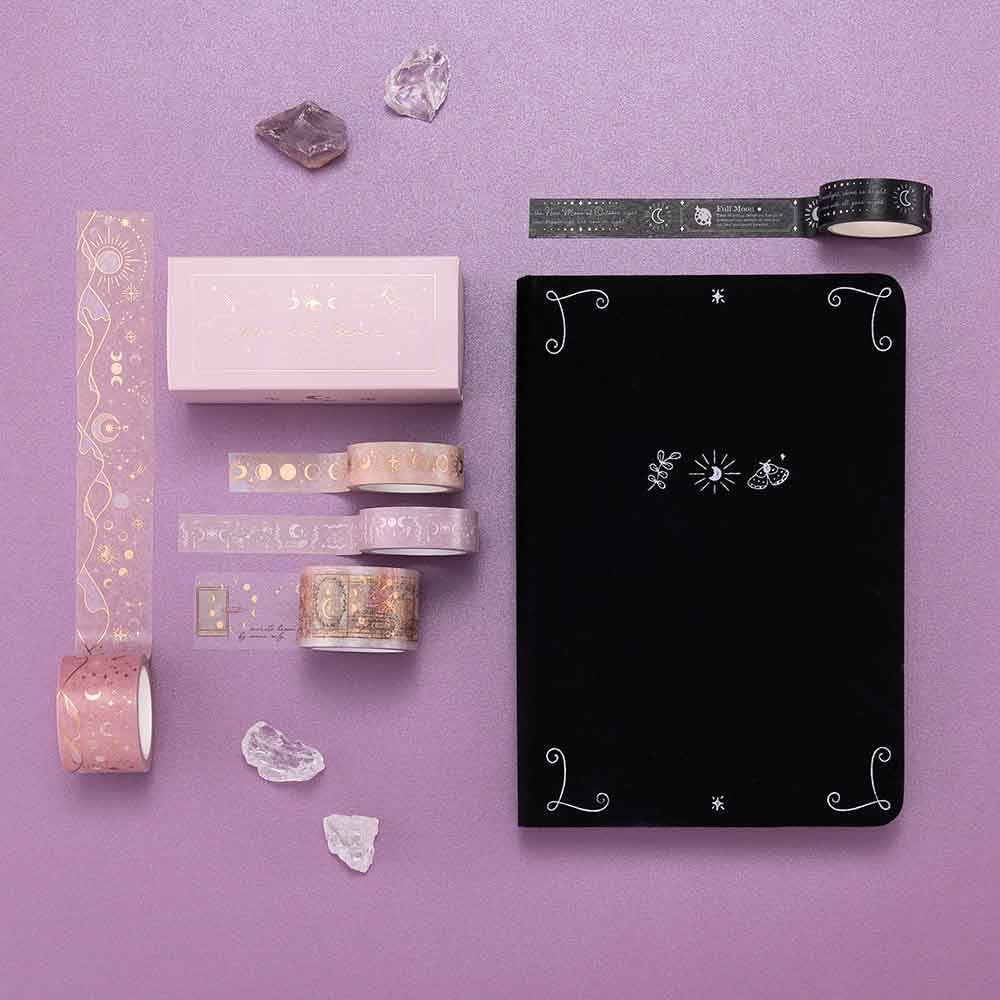Tsuki 'Moonlit Blush' Washi Tape Set ☾