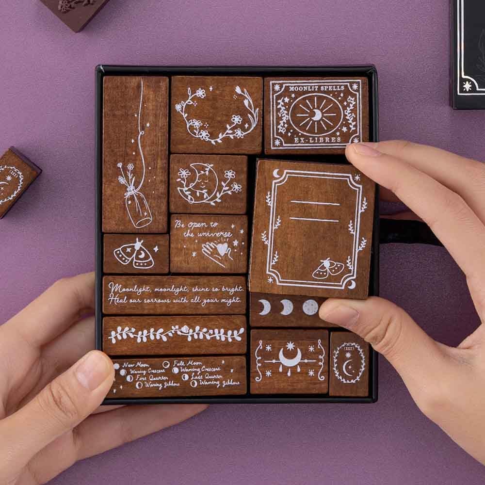 Tsuki 'Moonlit Spells' Bullet Journal Stamp Set ☾