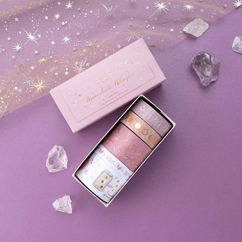 Tsuki 'Moonlit Blush' Washi Tape Set ☾
