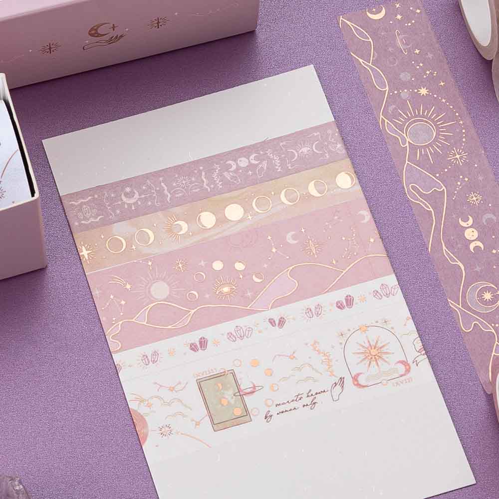 Tsuki 'Moonlit Blush' Washi Tape Set ☾