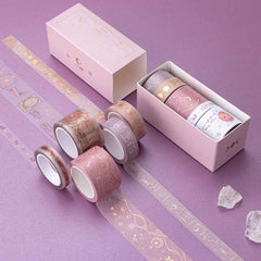 Tsuki 'Moonlit Blush' Washi Tape Set ☾