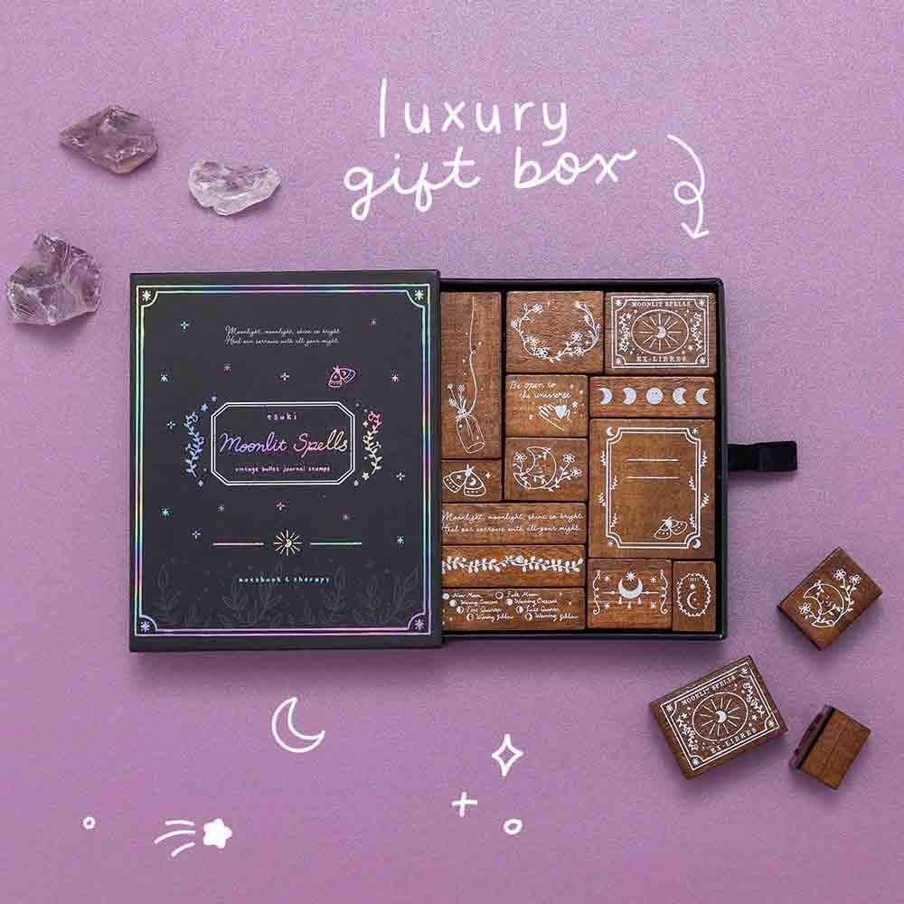 Tsuki 'Moonlit Spells' Bullet Journal Stamp Set ☾