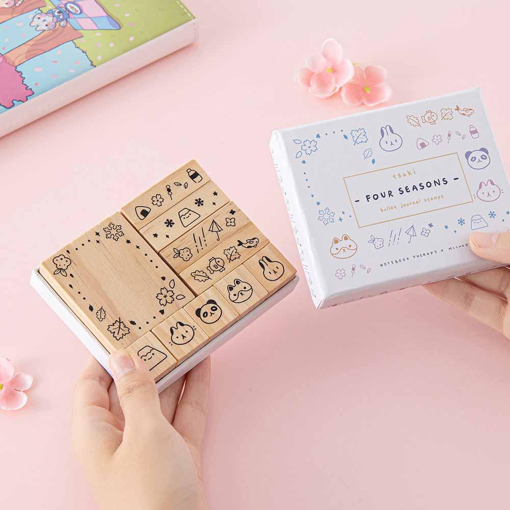 Tsuki 'Four Seasons' Bullet Journal Stamp Set ☾ @milkkoyo x NotebookTherapy