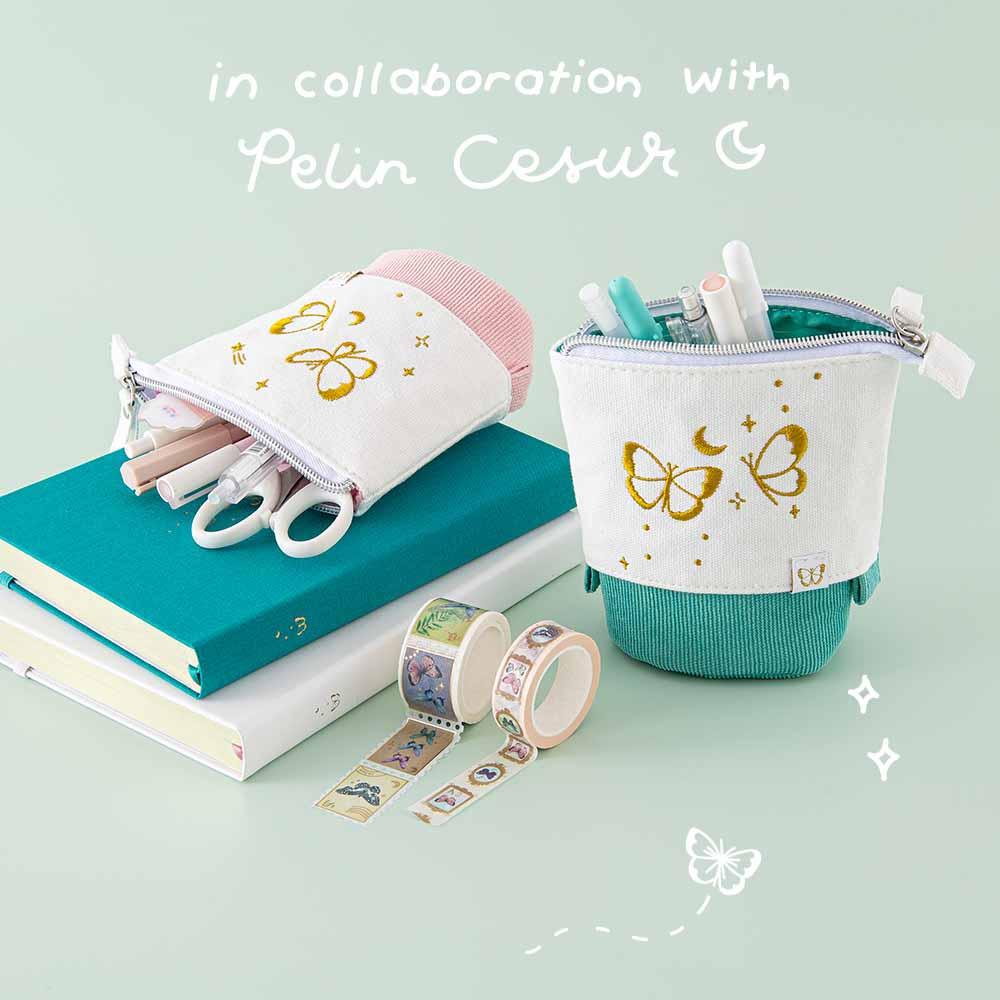 Tsuki 'Flutter + Dream' Pop-Up Pencil Case by Notebook Therapy x Pelinkan ☾