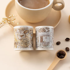 Hinoki - 'Into the Cafe' PET Decorative Tape Set