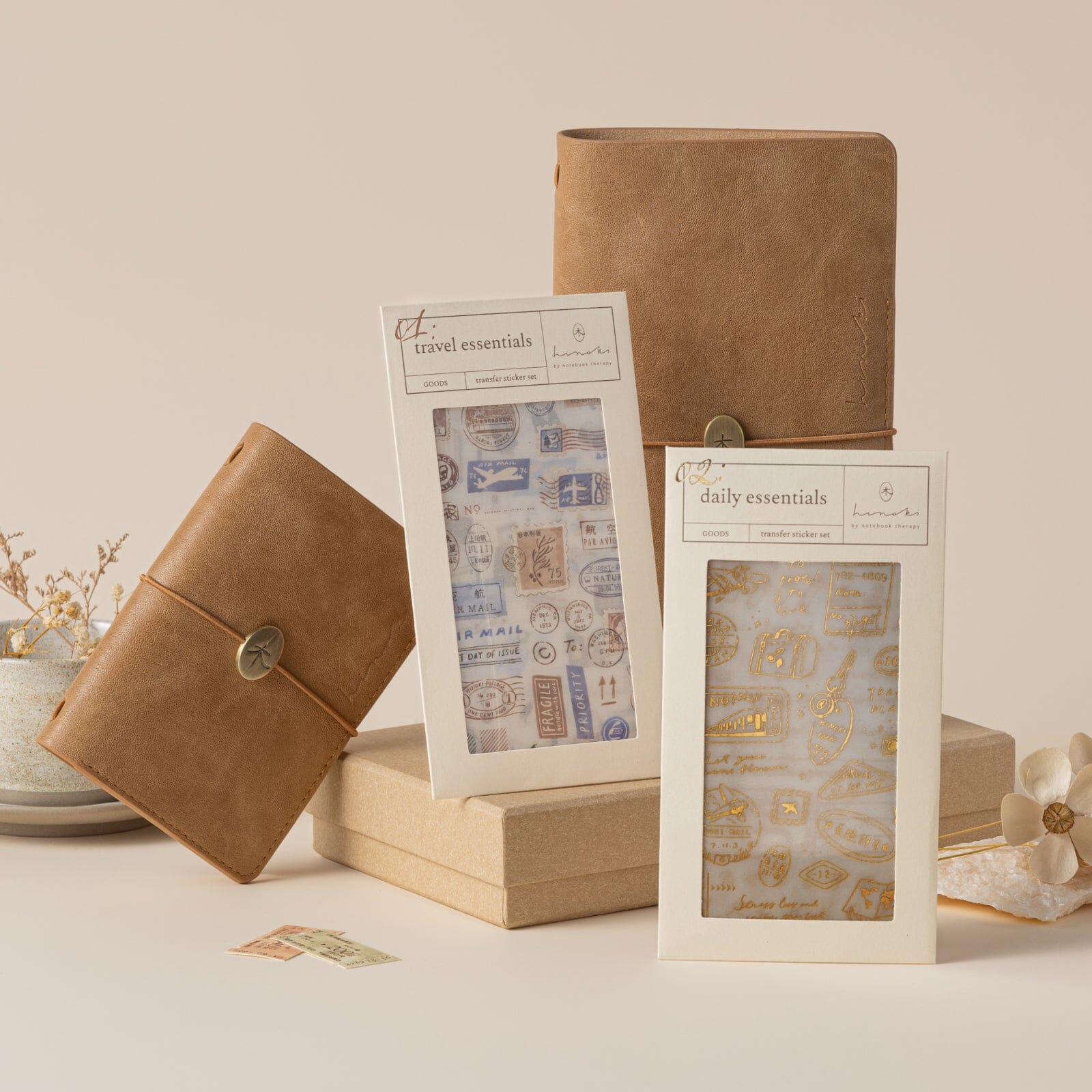 Hinoki - 'Daily Essentials' Gold Foil Print-On Sticker Set