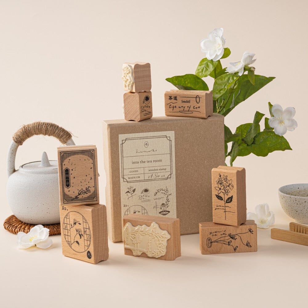 Hinoki - 'Into the Tea Room' Wooden Stamps