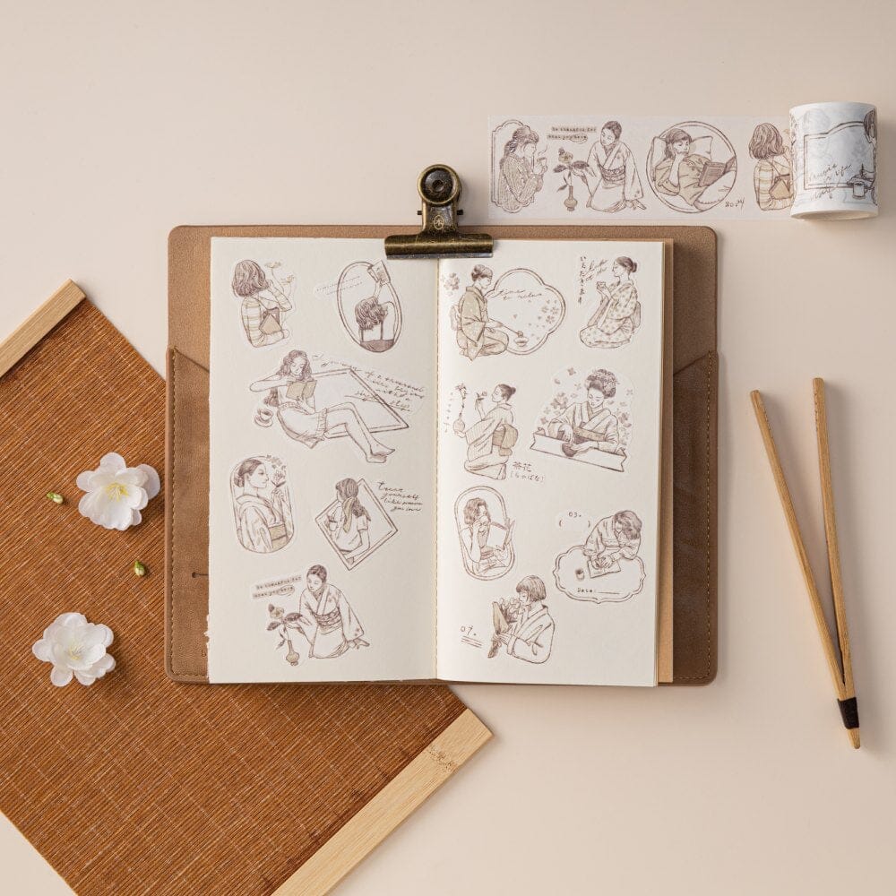 Hinoki - 'Into the Tea Room' PET + Washi Tape Set