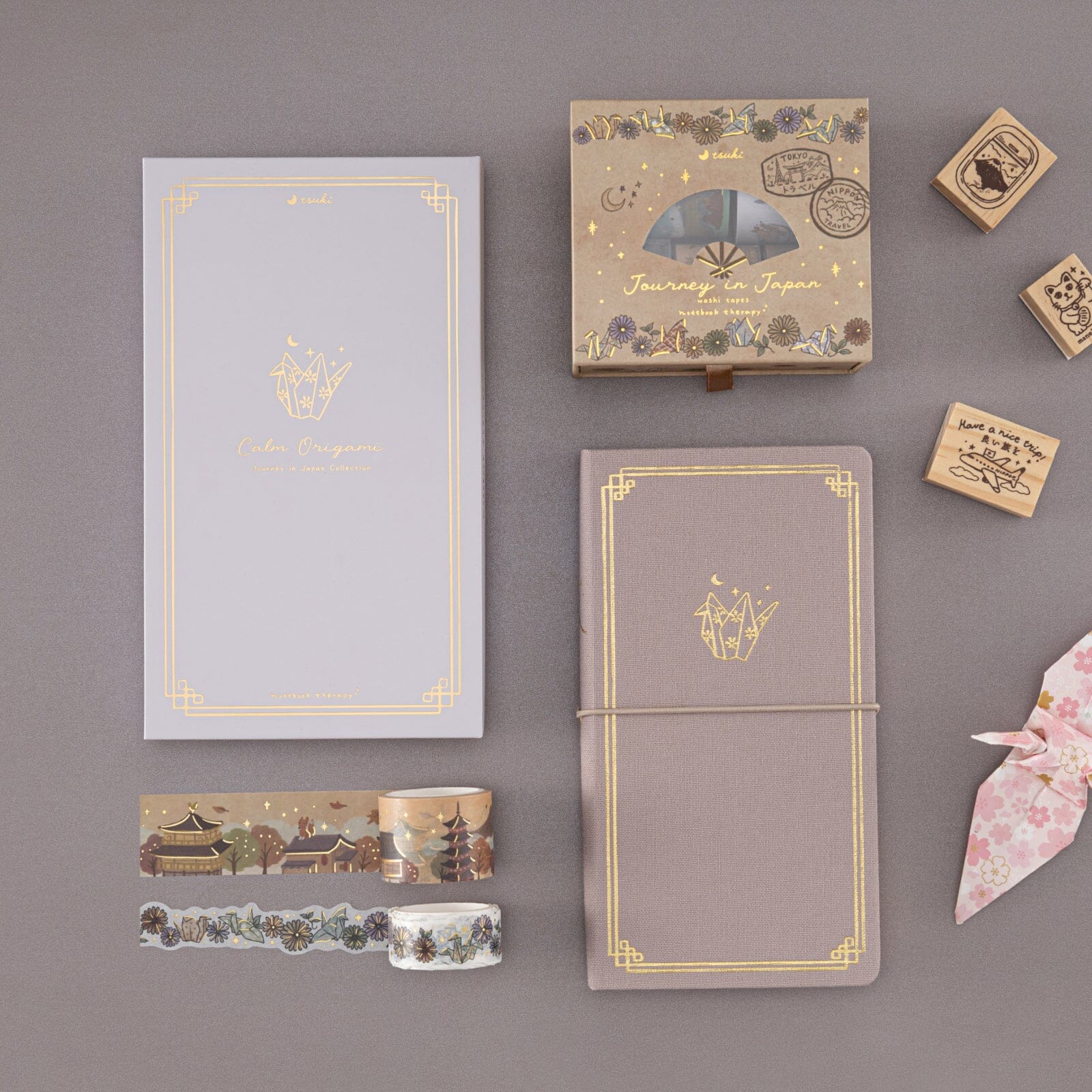Tsuki 'Calm Origami' Travel Notebook ☾