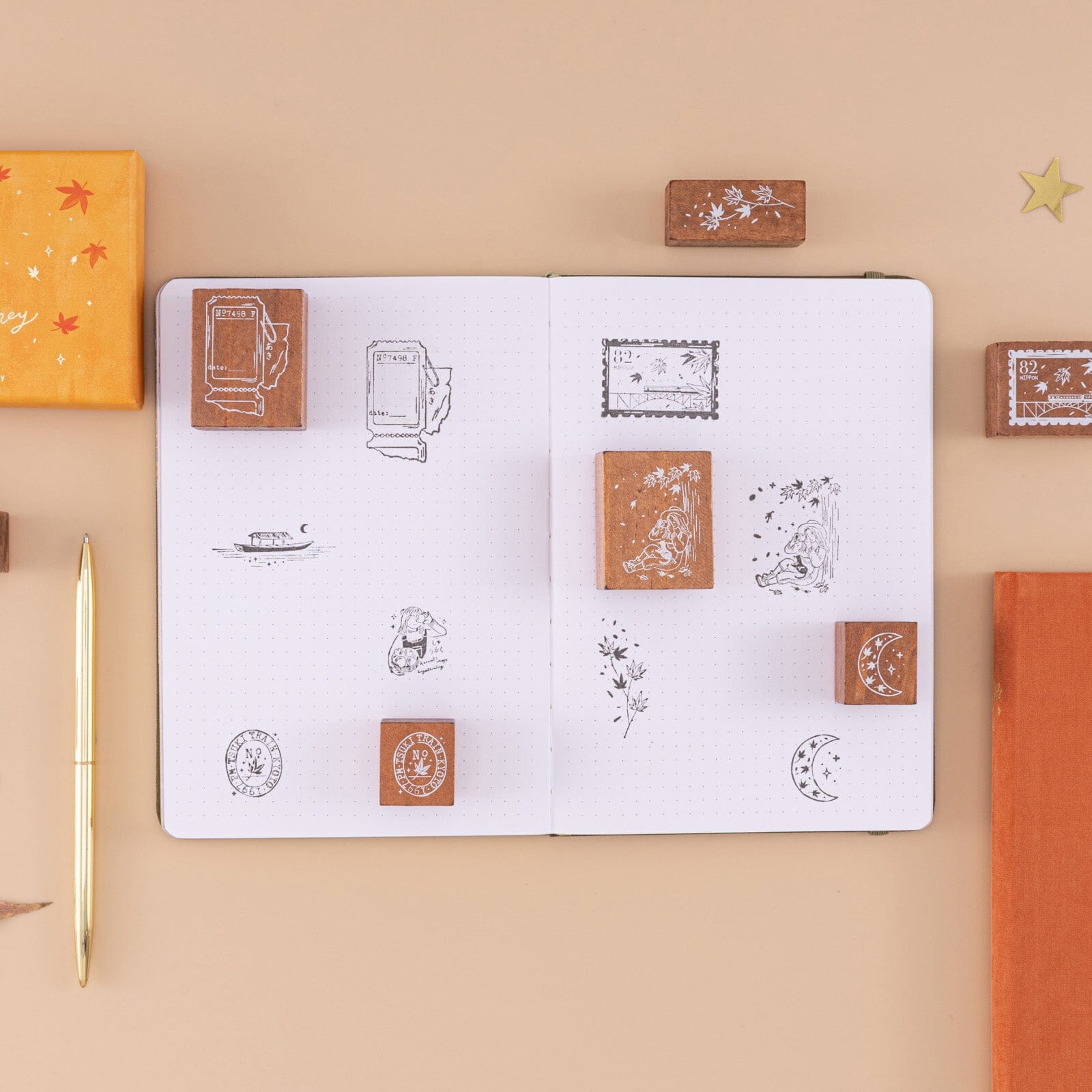 Tsuki 'Maple Journey' Bullet Journal Stamp Set ☾