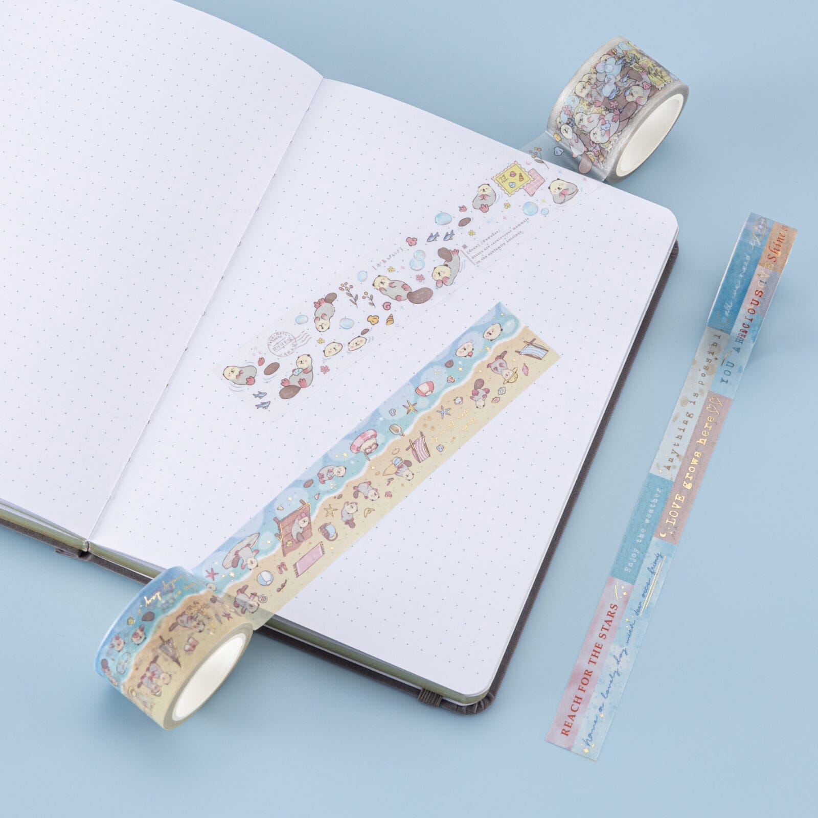 Tsuki 'Otter Friends' Washi Tape Set ☾