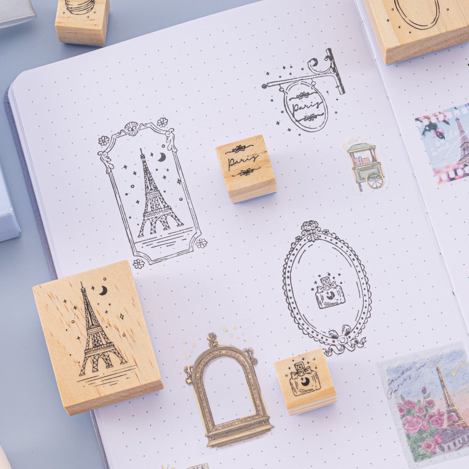 Tsuki 'Journée à Paris' Bullet Journal Stamp Set ☾