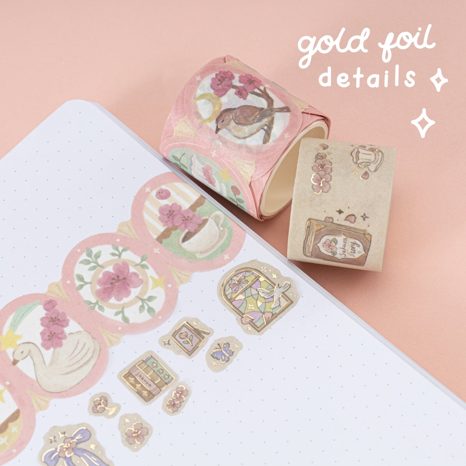 Tsuki 'Sakura Story' Washi Tape Set ☾